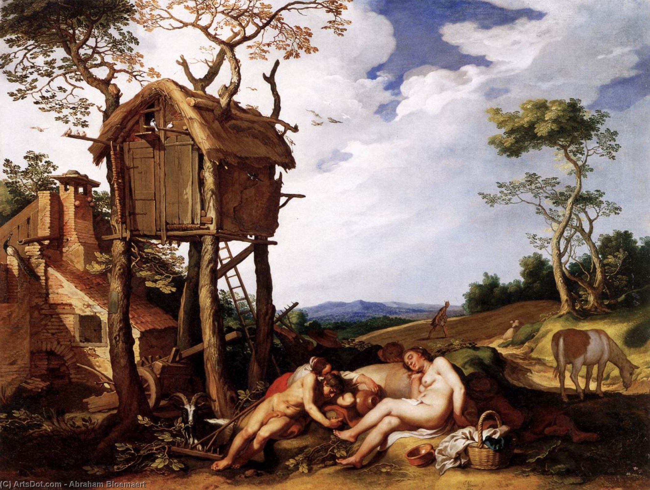 Krajobraz Z Parabolą O Siano Między Ziarnami — Abraham Bloemaert