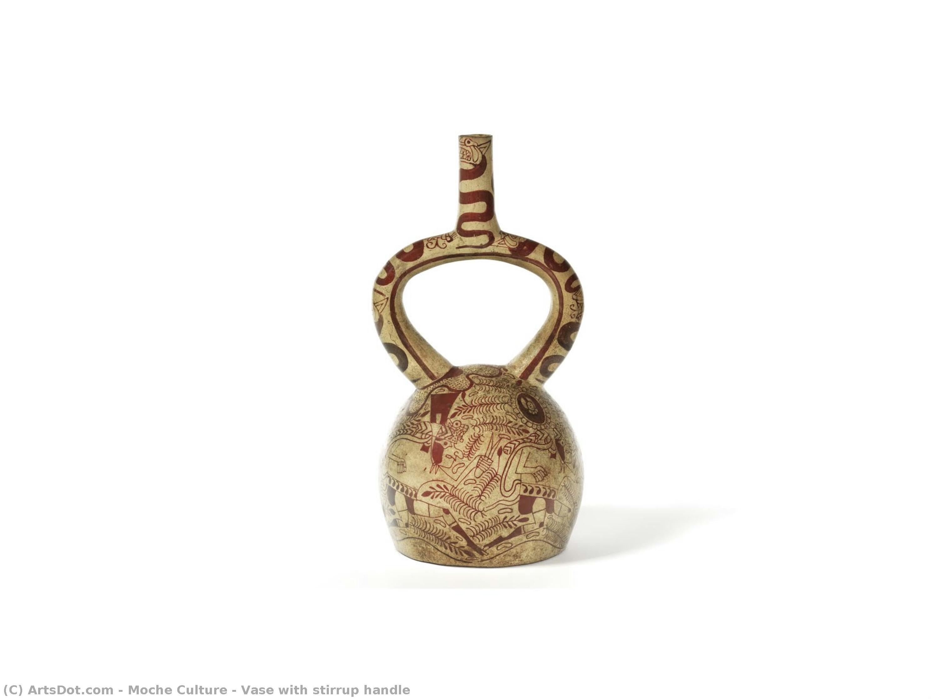 Vase With Stirrup Handle — Kultura Moche