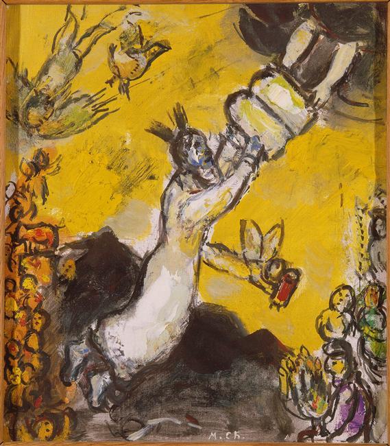 Moses Receiving The Tablets Of Law — Marc Chagall