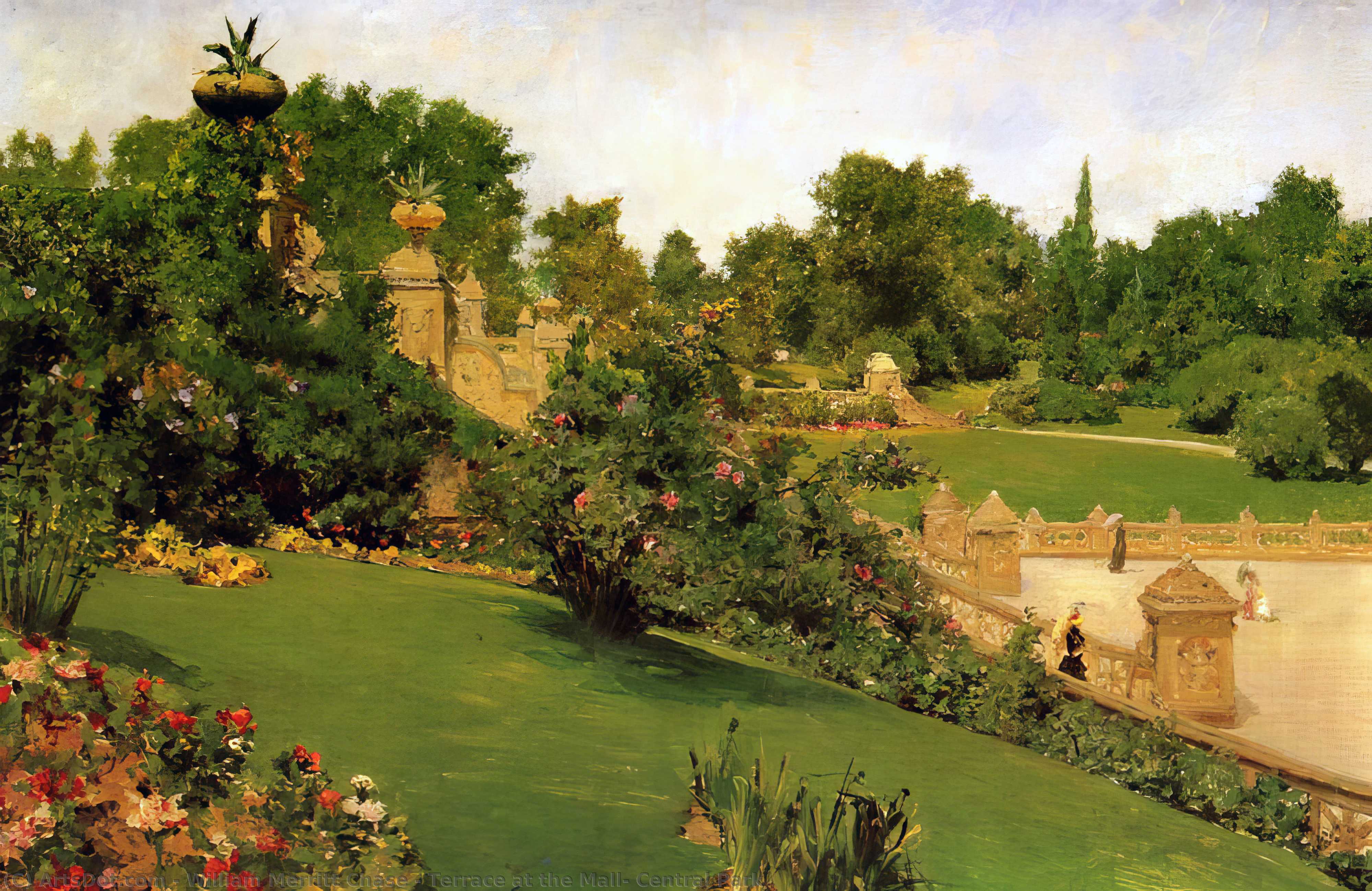 Terrazza Al Mall, Central Park — William Merritt Chase