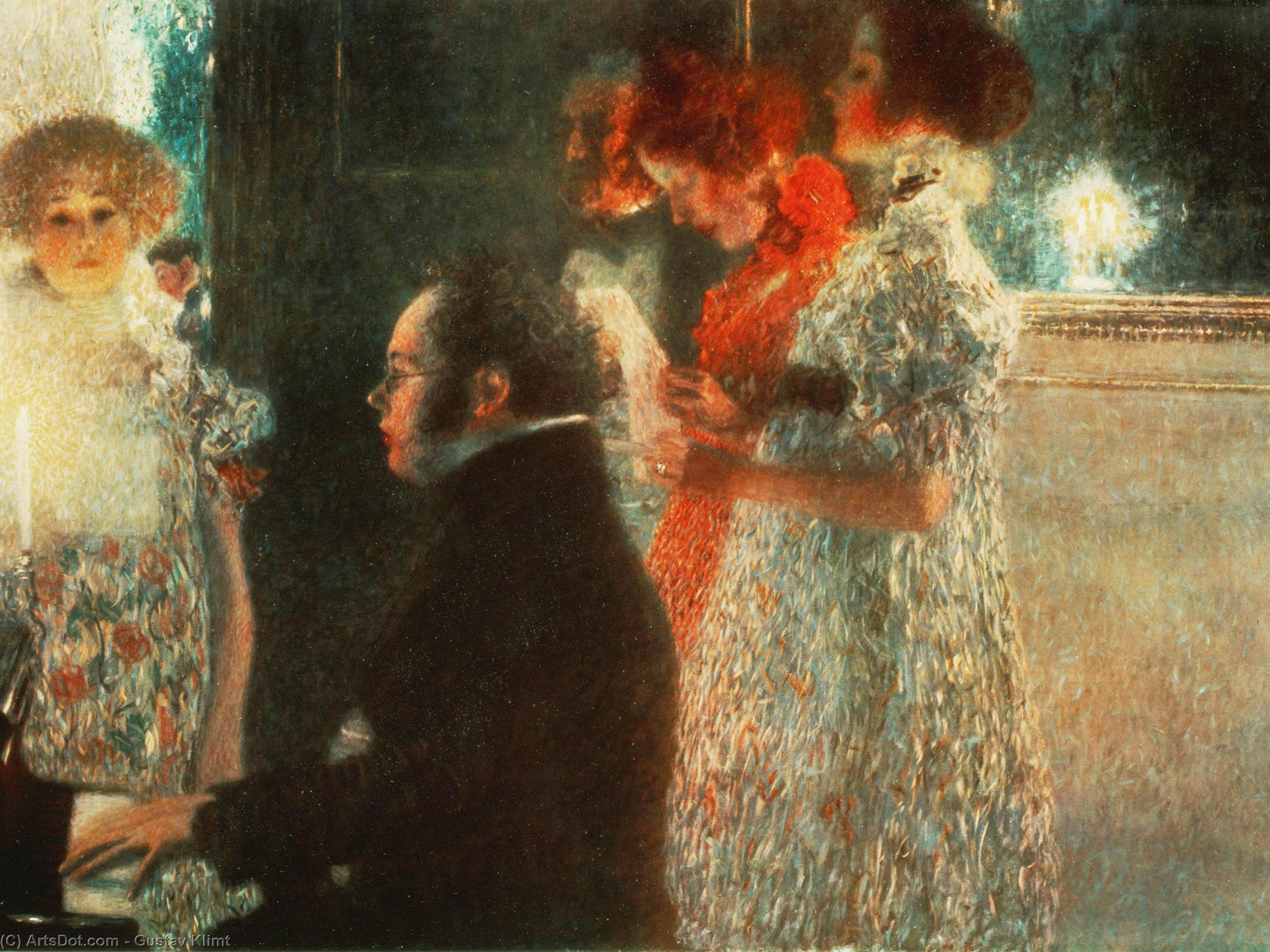 Šubert Prie Pianino — Gustavas Klimtas
