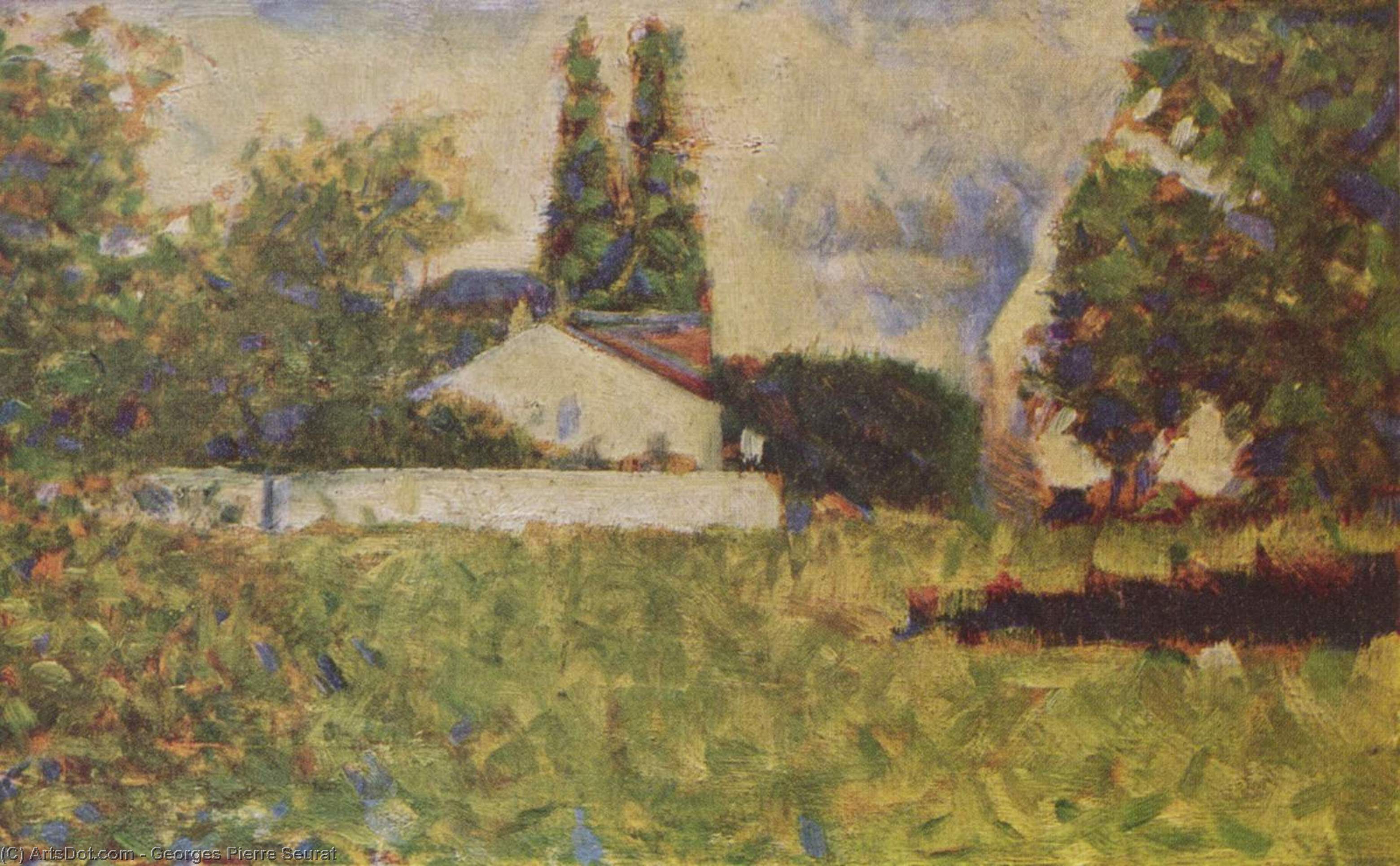 A House Between Trees — Georges Seurat