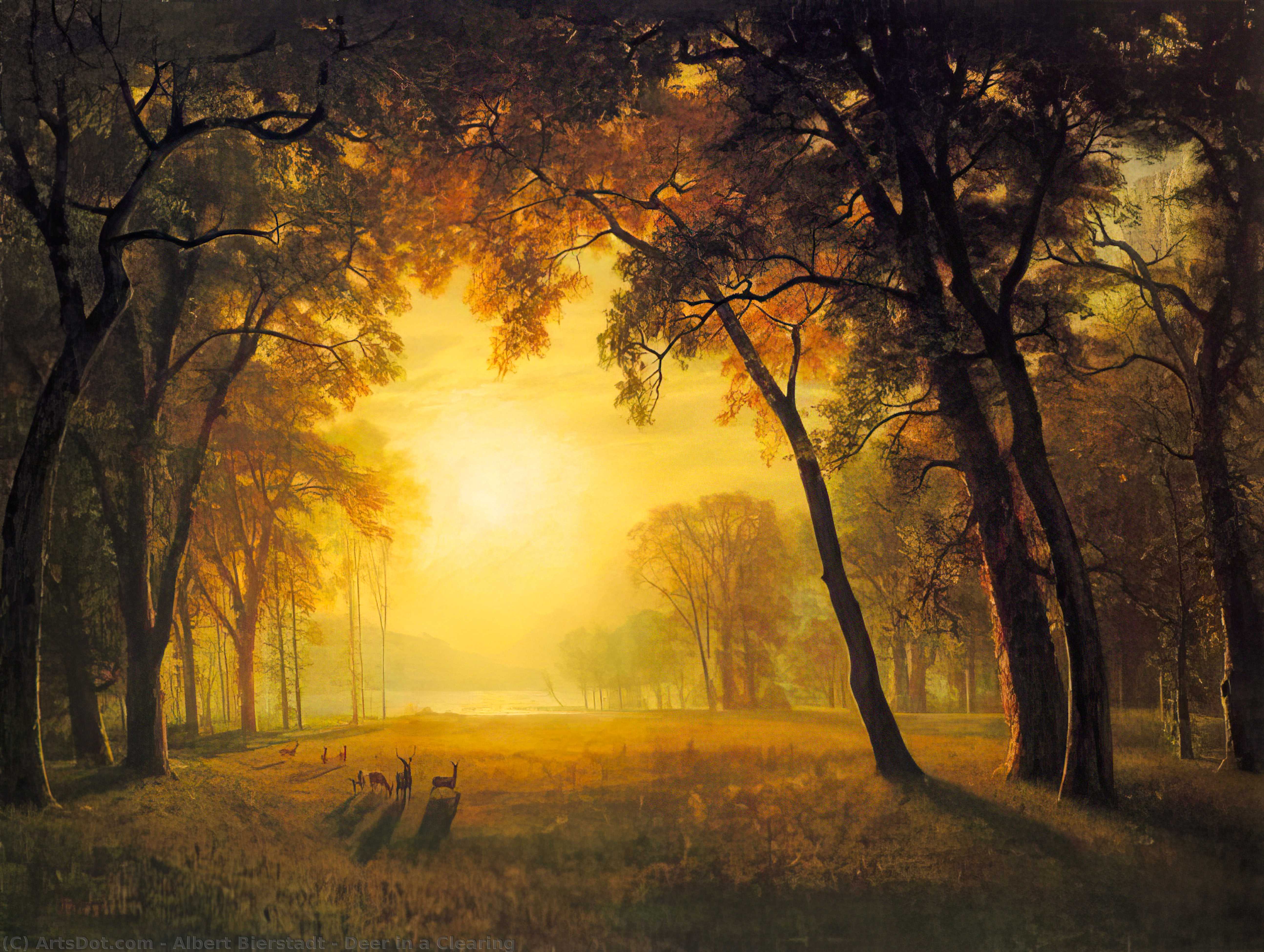 Žirafja V Svetilnici — Albert Bierstadt