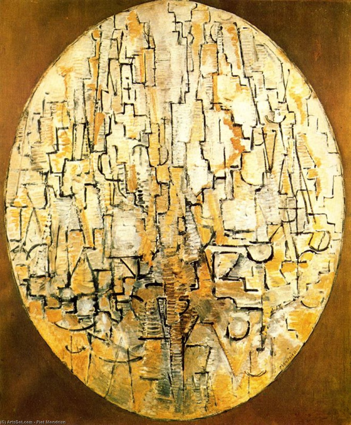 Oval Composition (bäume) — Piët Mondrian