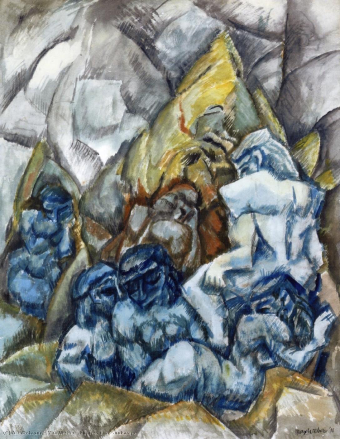 Figures In A Landscape — Max Weber