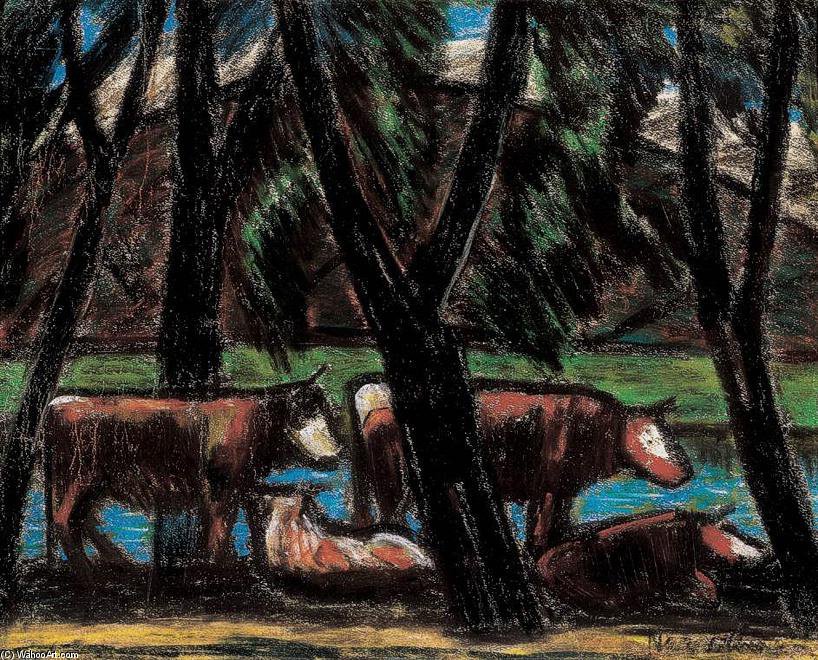 Cows Between Trees — István Nagy