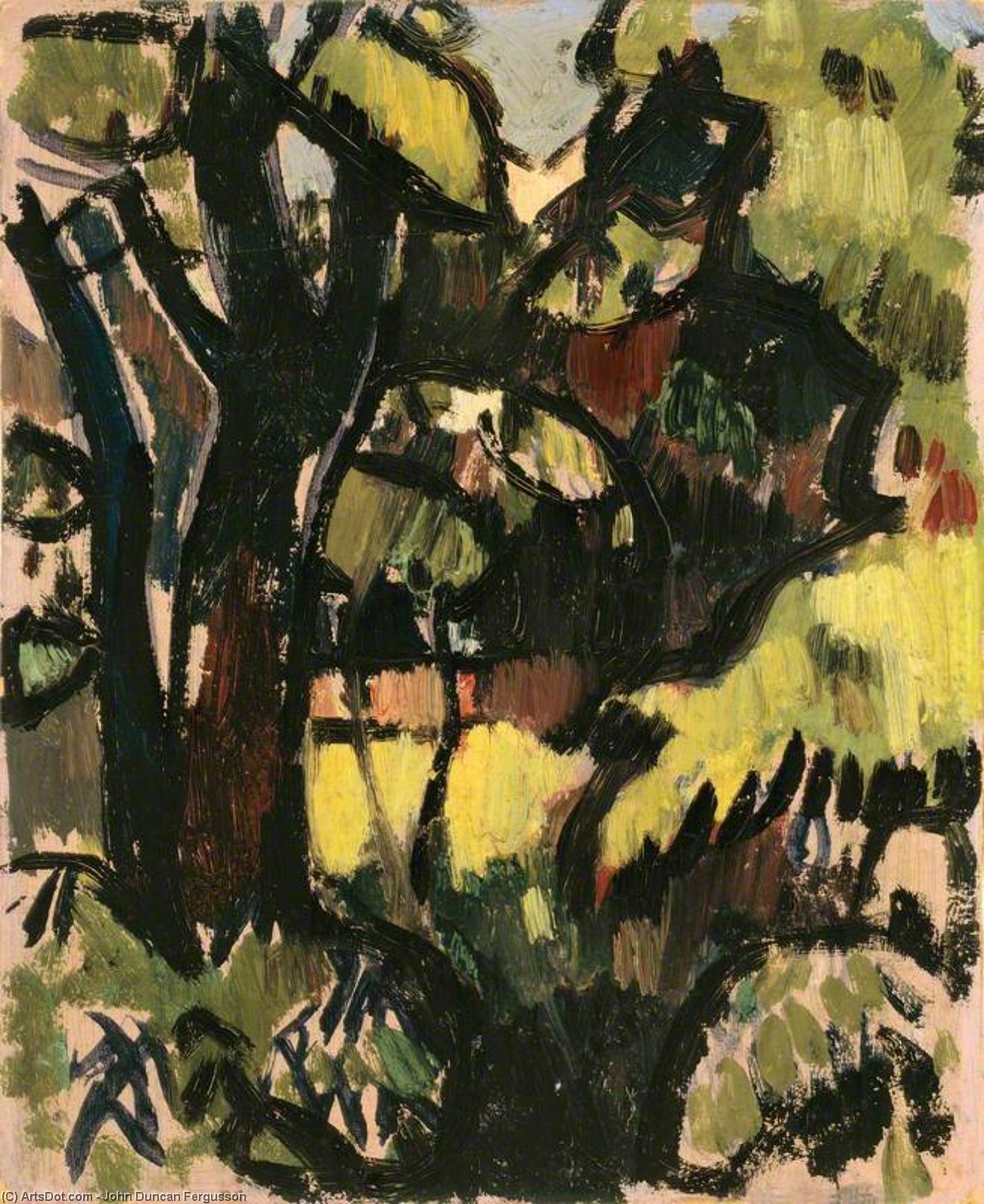Dark Trees And Foliage — John Duncan Fergusson