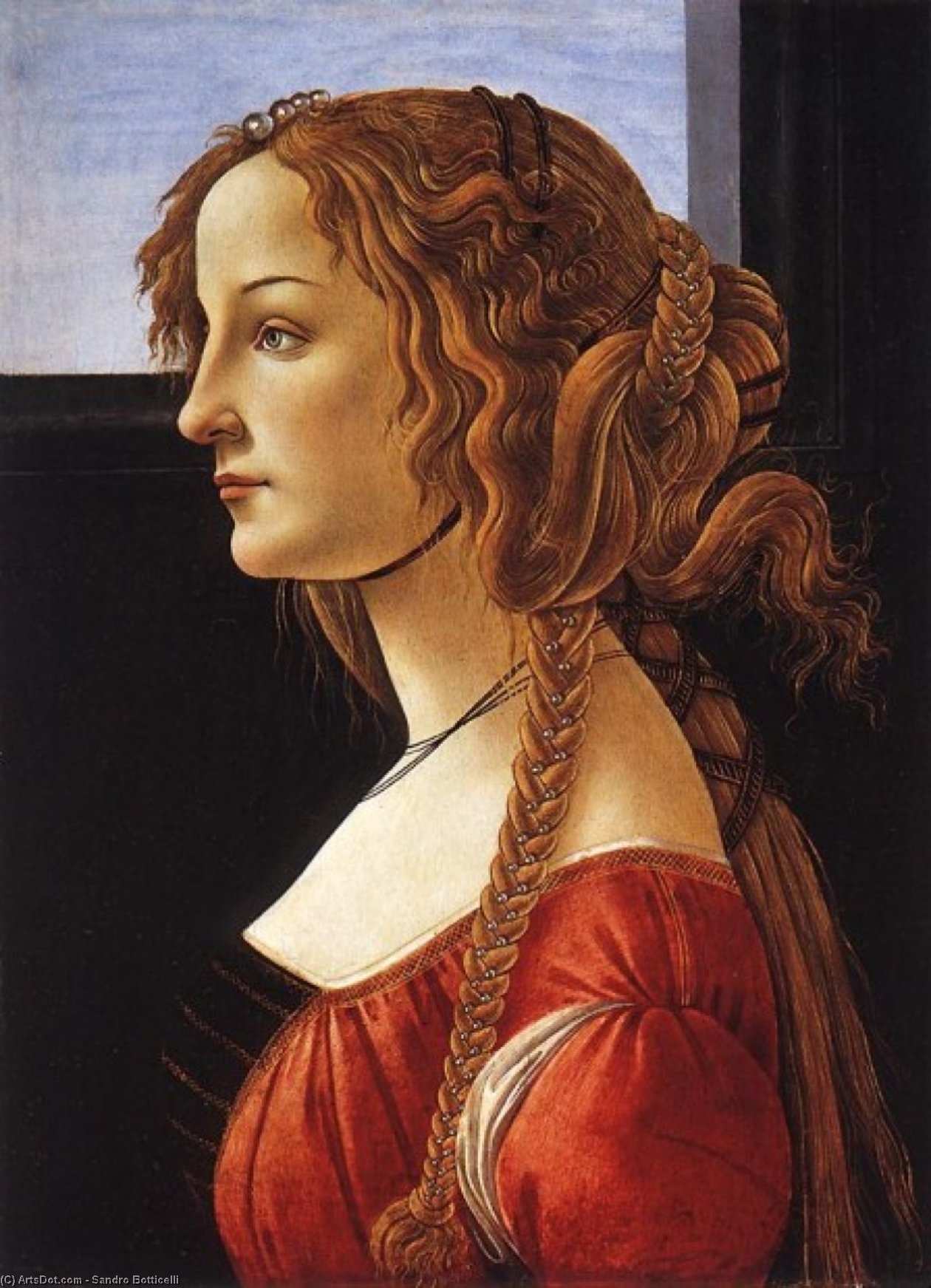 Portrét Mladé Ženy — Sandro Botticelli