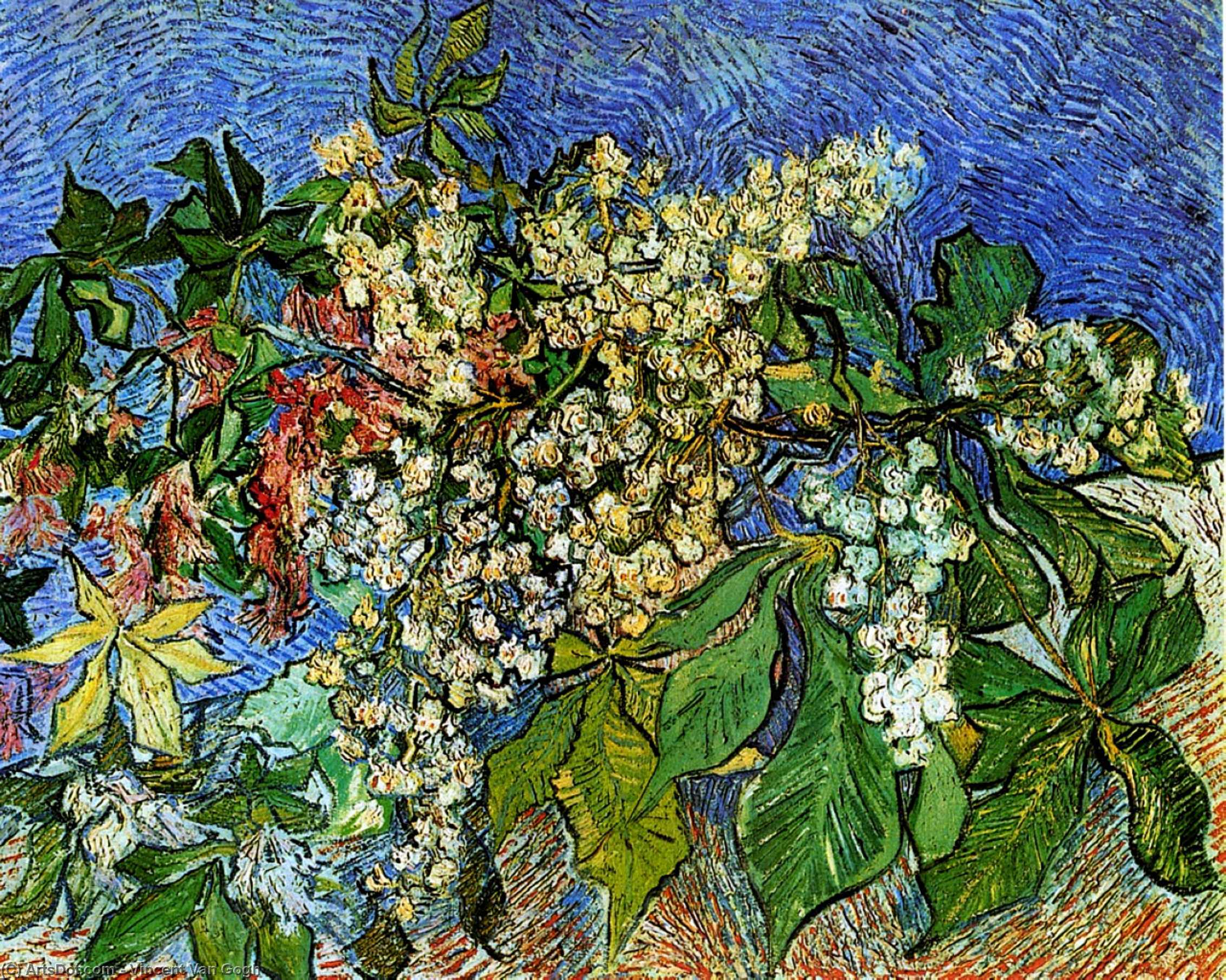 Blossoming Chestnut Branches – Bloeiende Kastanjebomen — Vincent Willem Van Gogh