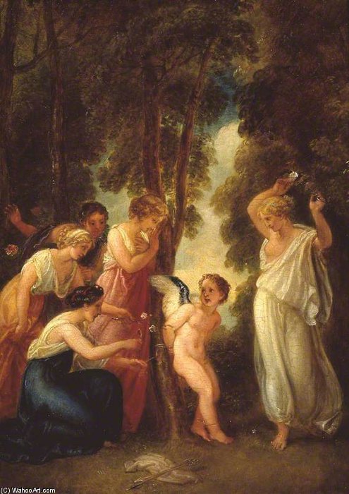 Cupid Bound To A Tree — Thomas Stothard