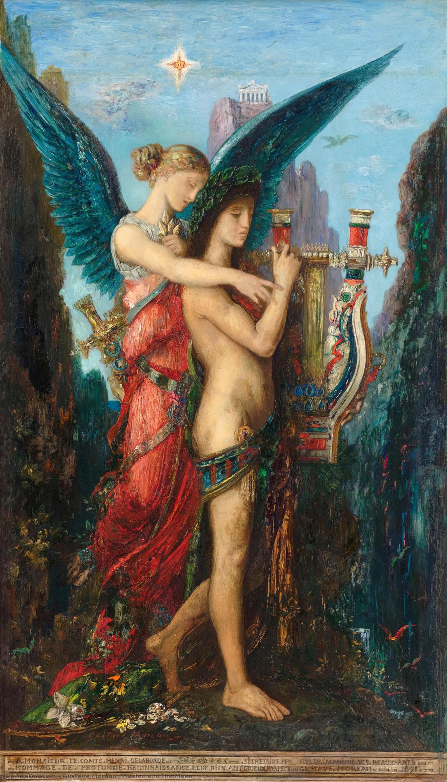 Hesiod Et La Muse — Gustave Moreau