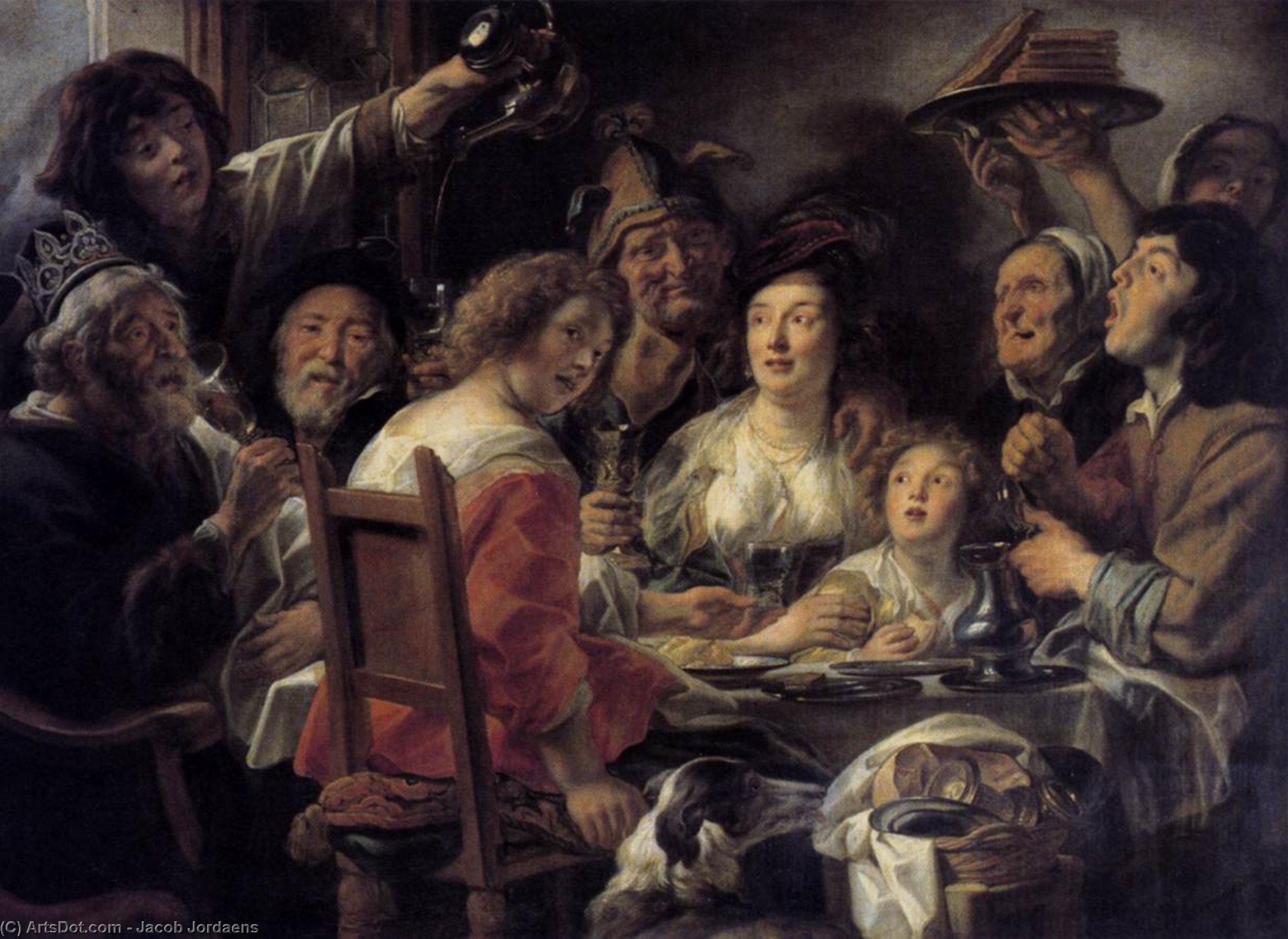 Het Drinken Van De Koning — Jacob Jordaens