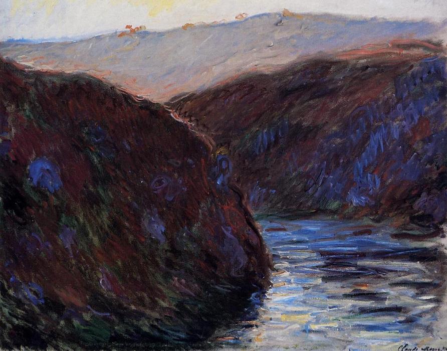 El Valle De La Creuse, Efecto Vespertino — Claude Monet