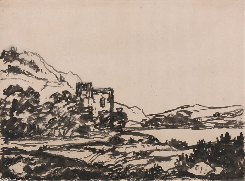Castle In A Landscape — Alexander Cozens