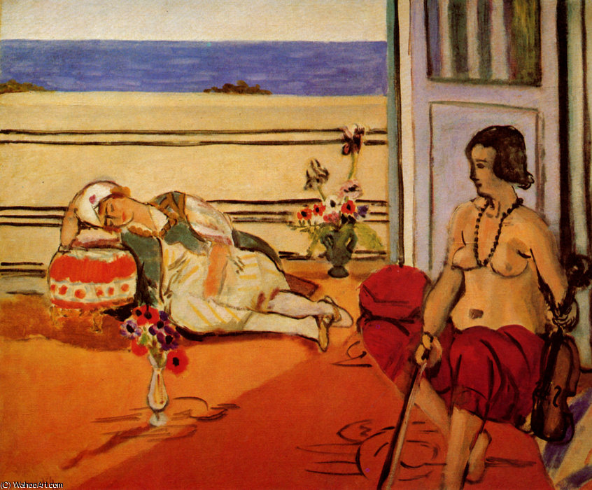 Les Deux Odalisque, La Terrasse Huile Sur Toile New York, Collection Particulière — Henri Matisse