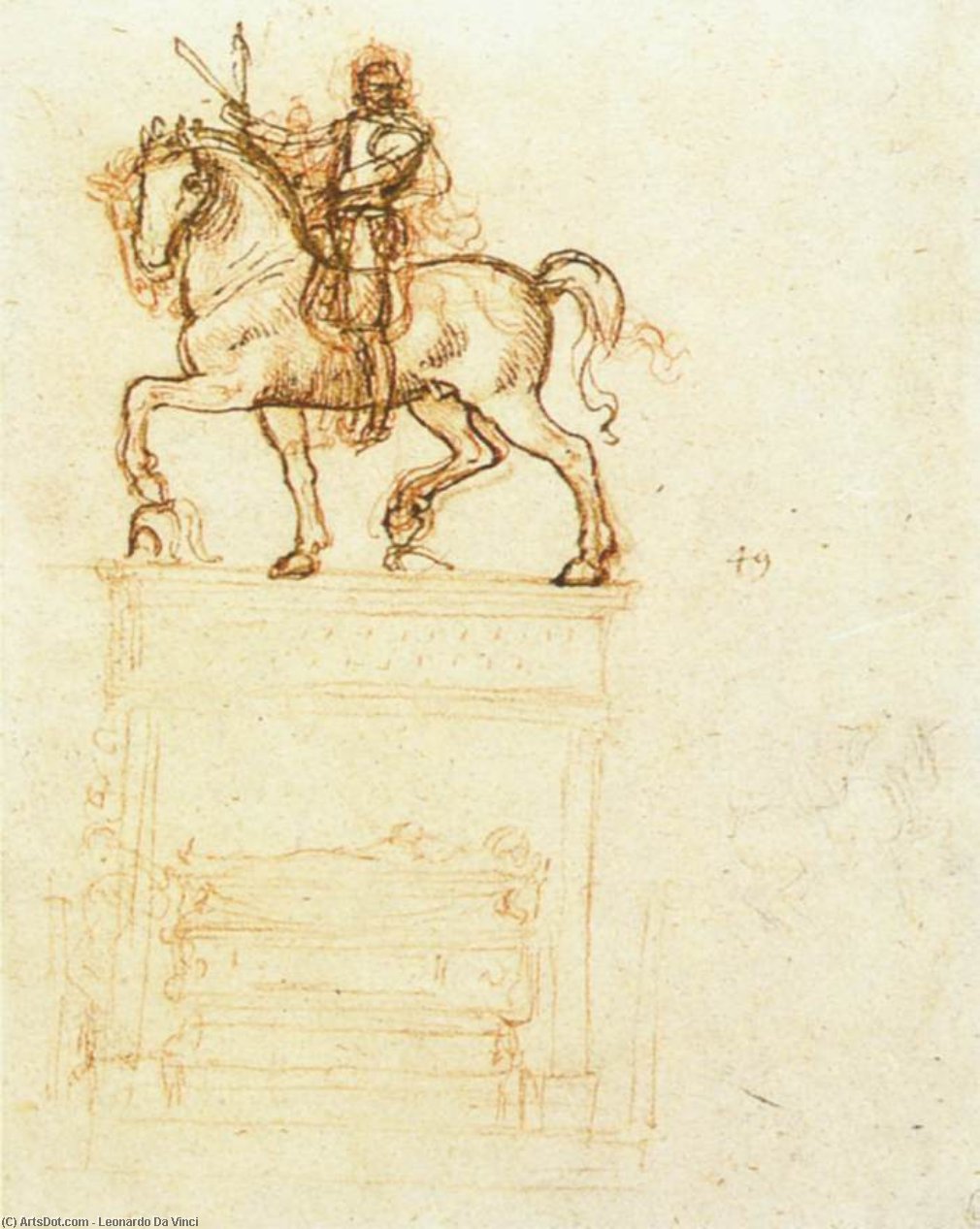 Study For The Trivulzio Monument — Leonardo Da Vinci