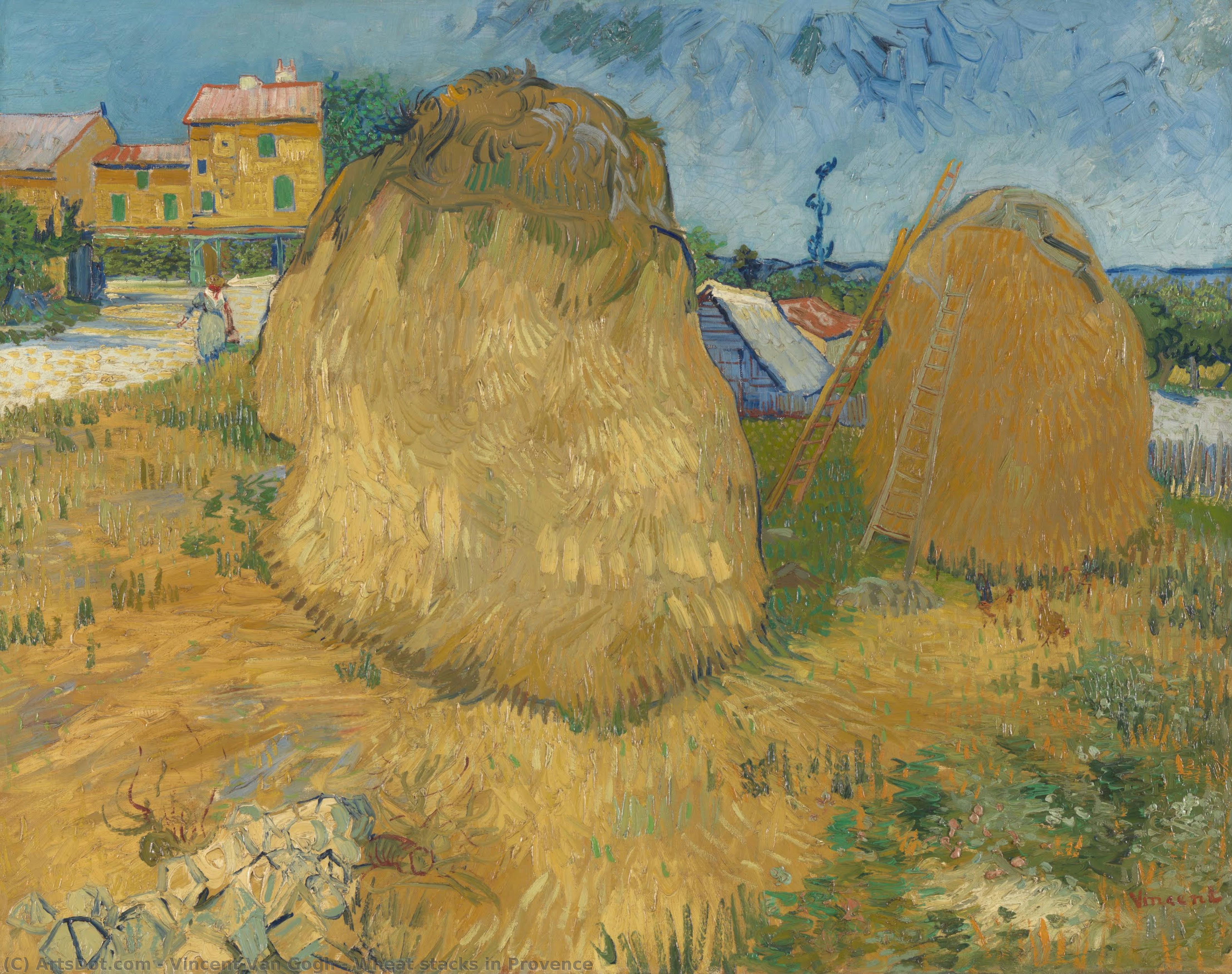 Wheat Stacks In Provence — Vincent Willem Van Gogh