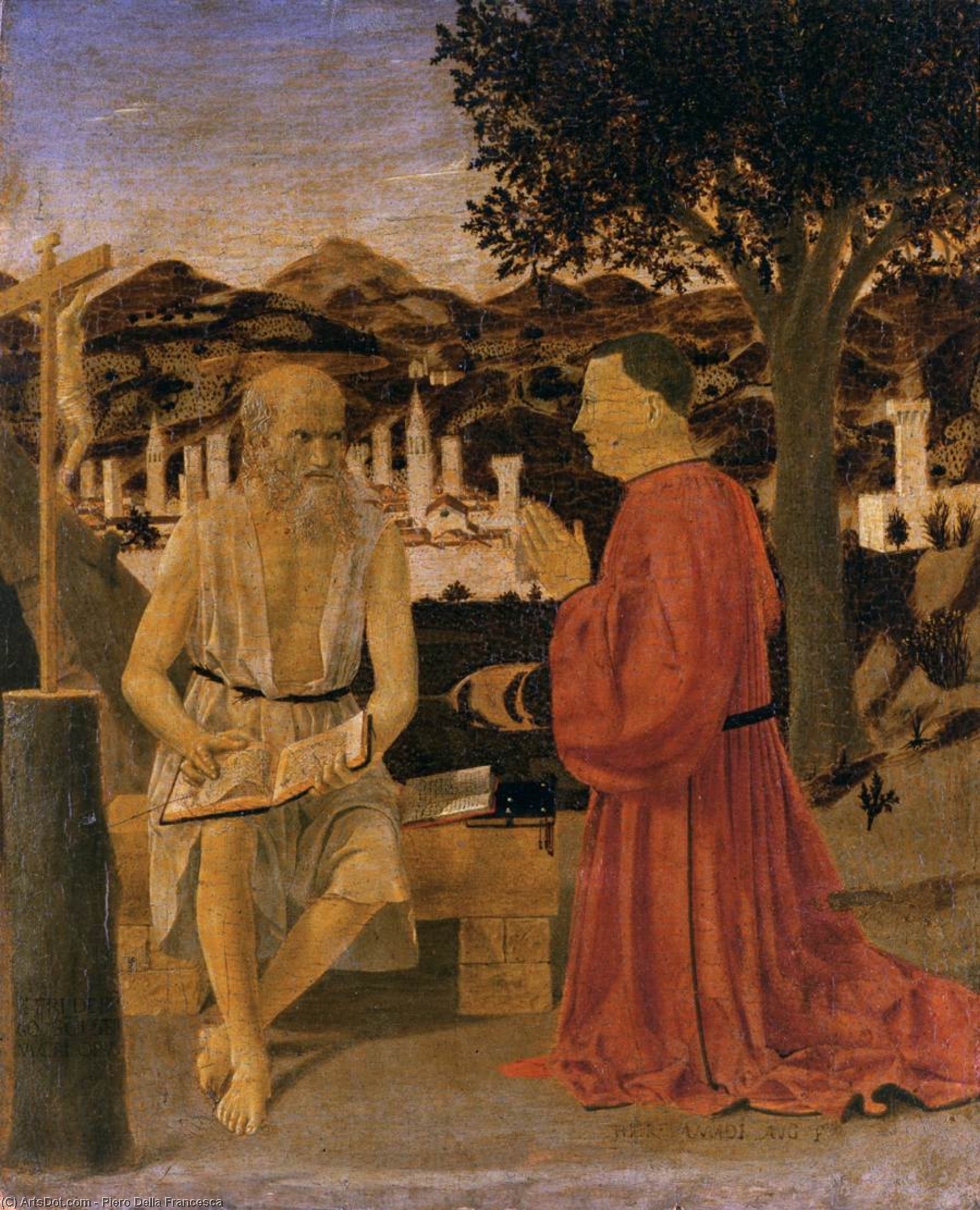 St. Jerome E Um Doador — Piero Della Francesca