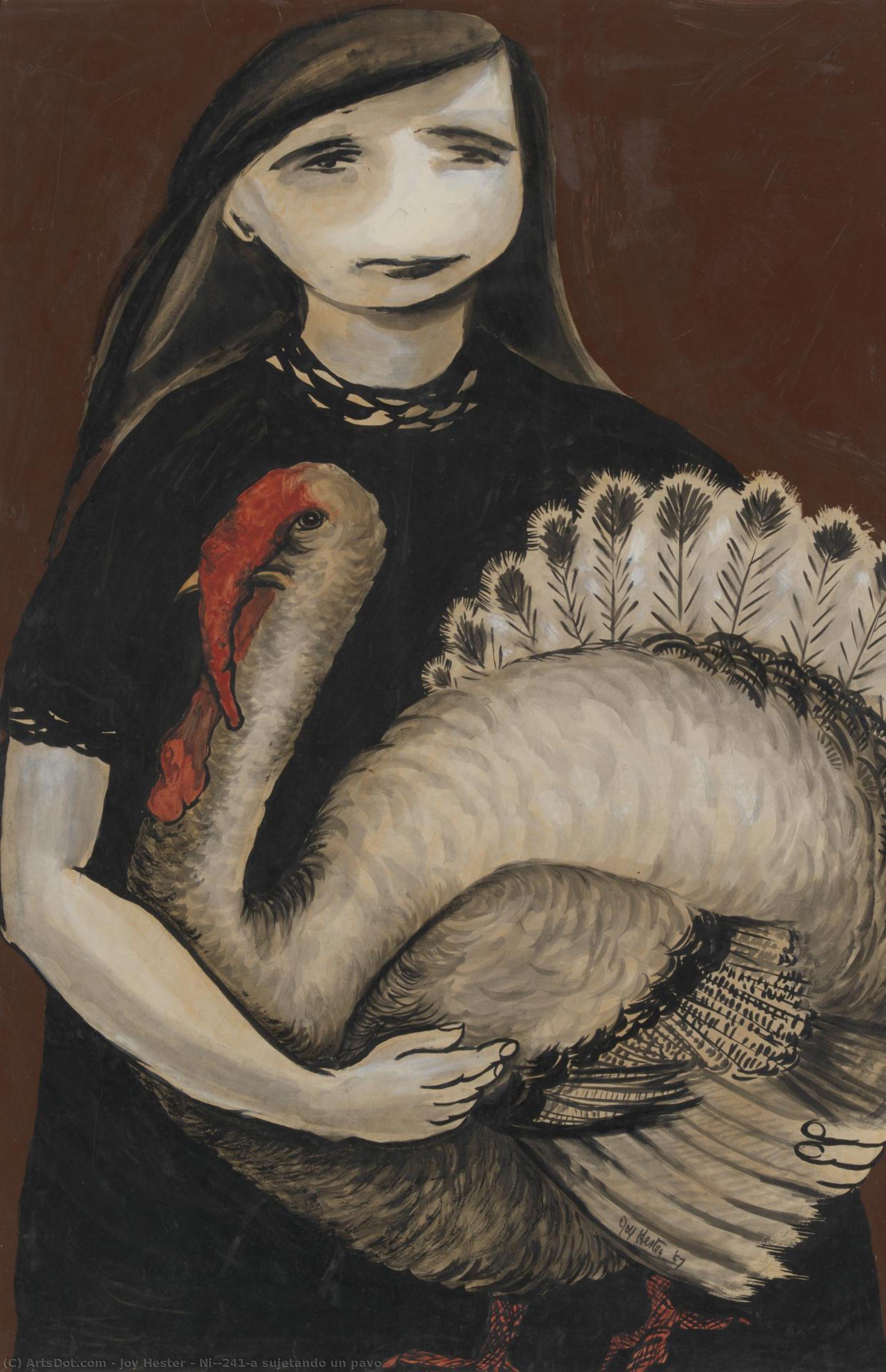 Niña Sujetando Un Pavo — Joy St Clair Hester