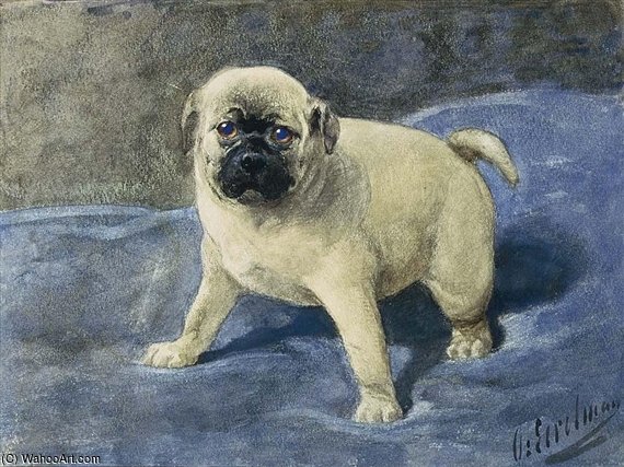 A Mastiff On A Cushion — Otto Eerelman
