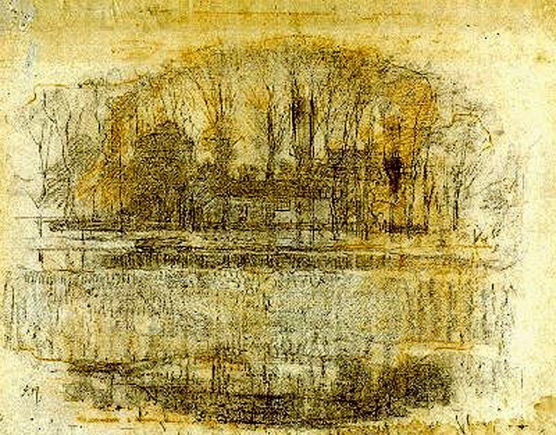 Farm With Trees And Water — Piet Mondrian