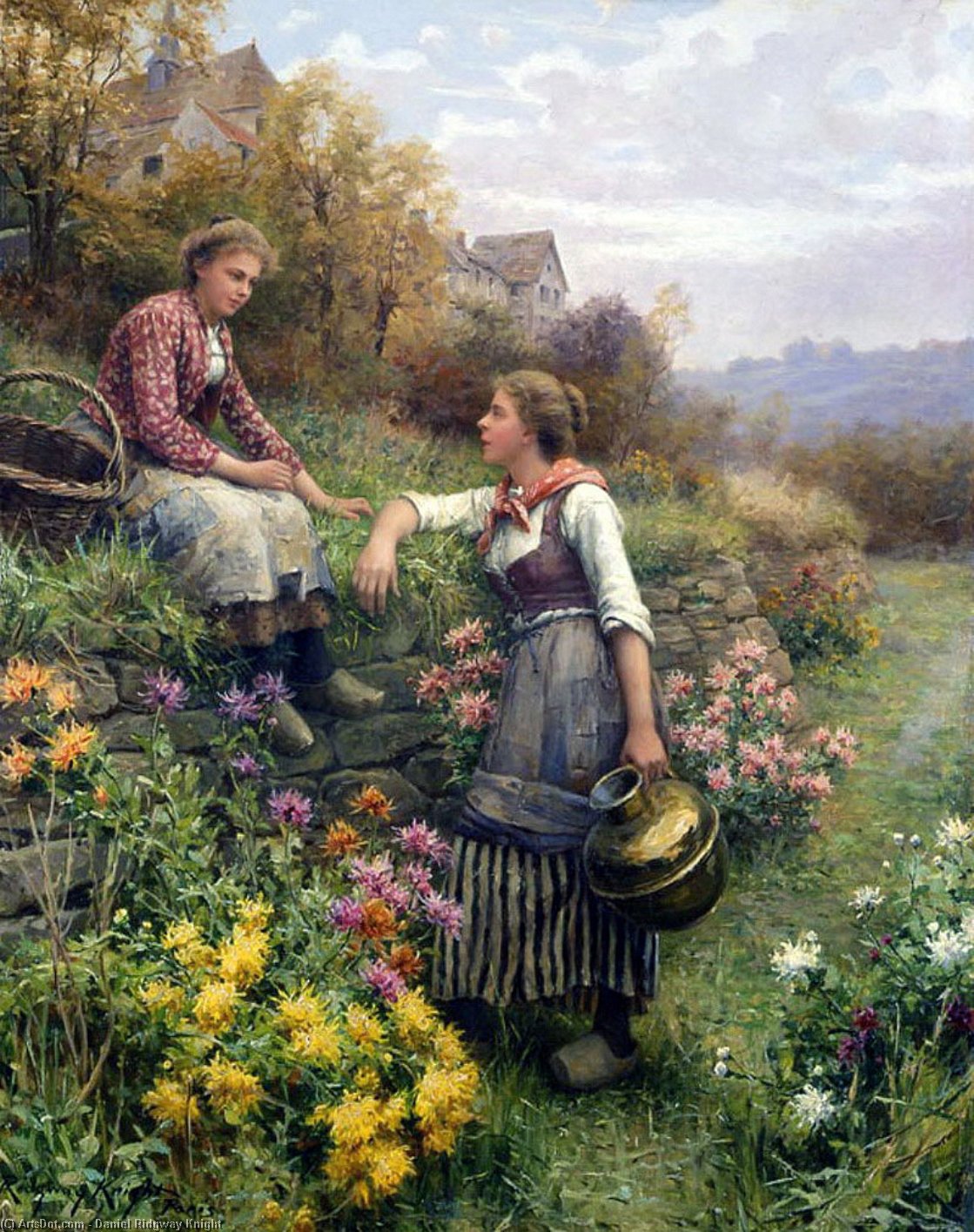Gossips — Daniel Ridgway Knight
