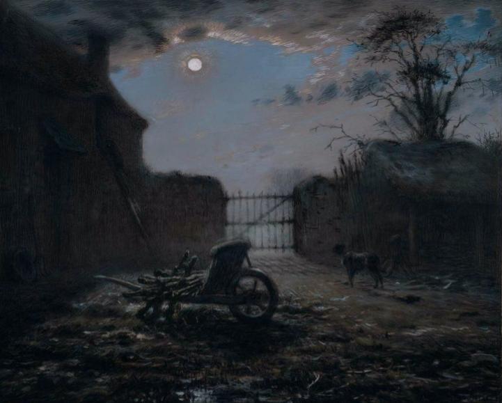 Farmyard By Moonlight — Jean-françois Millet