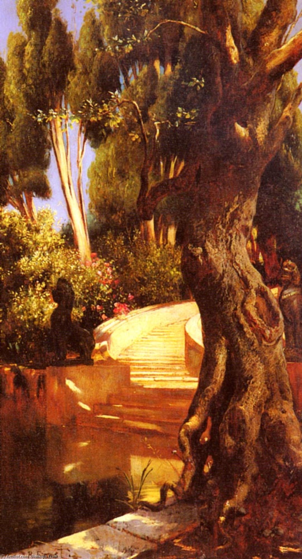 The Staircase Under The Trees — Rudolf Ernst