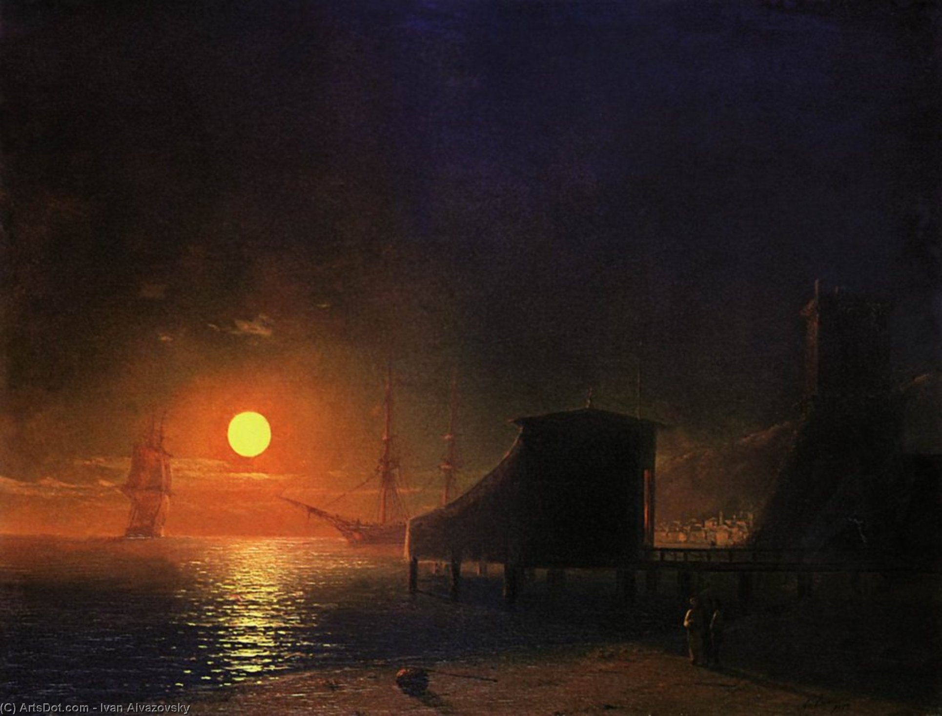 Moonlight In Feodosia — Ivan Konstantinovich Aivazovsky
