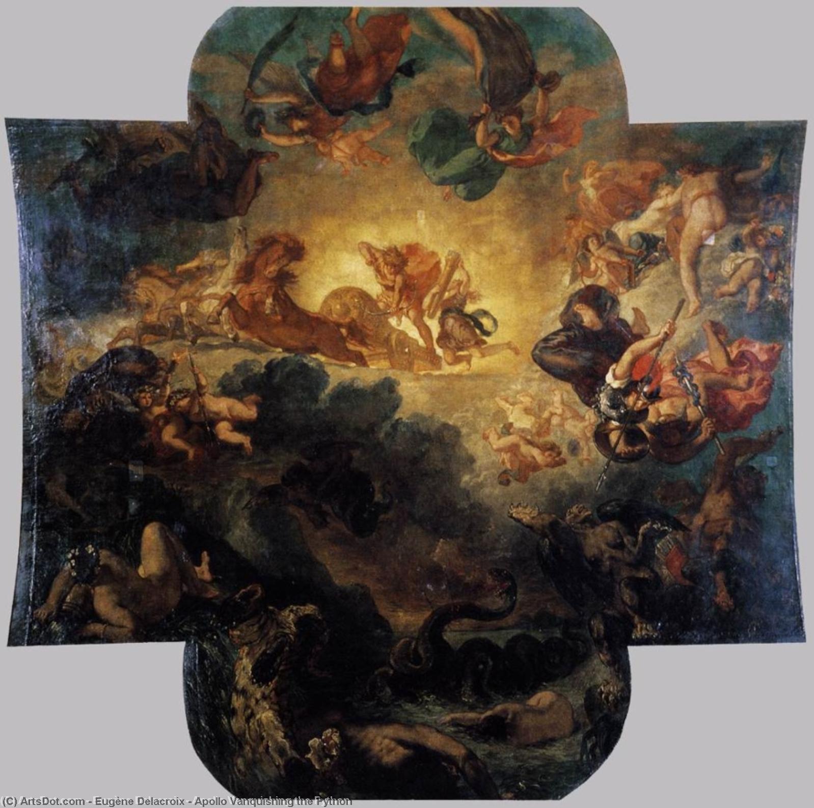 Apollo Besiegt Die Python — Eugène Delacroix