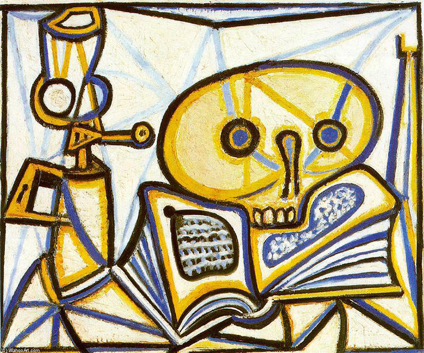 Gru, Libro E Lampada A Olio — Pablo Picasso
