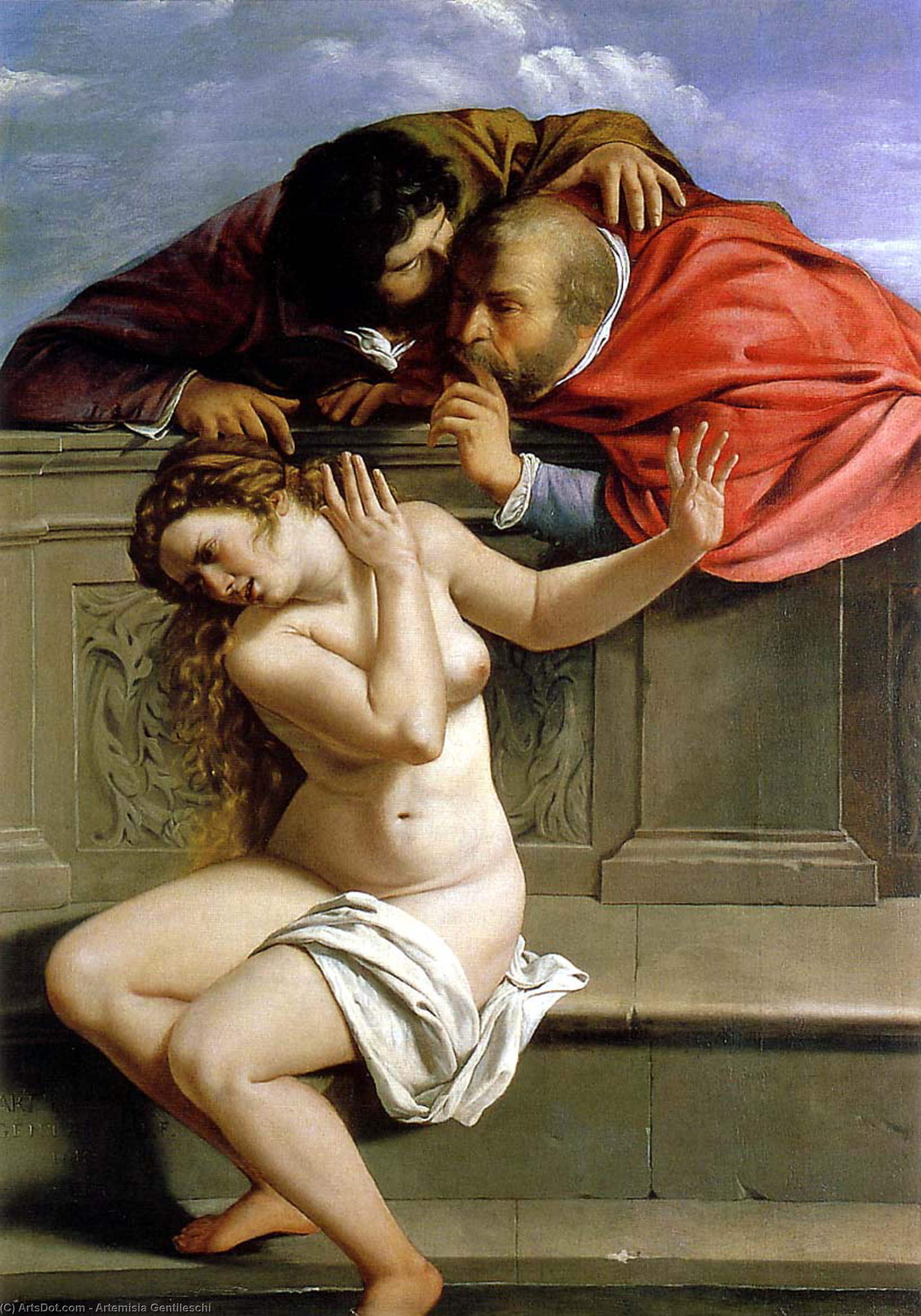 Susanna Og De Eldre — Artemisia Gentileschi