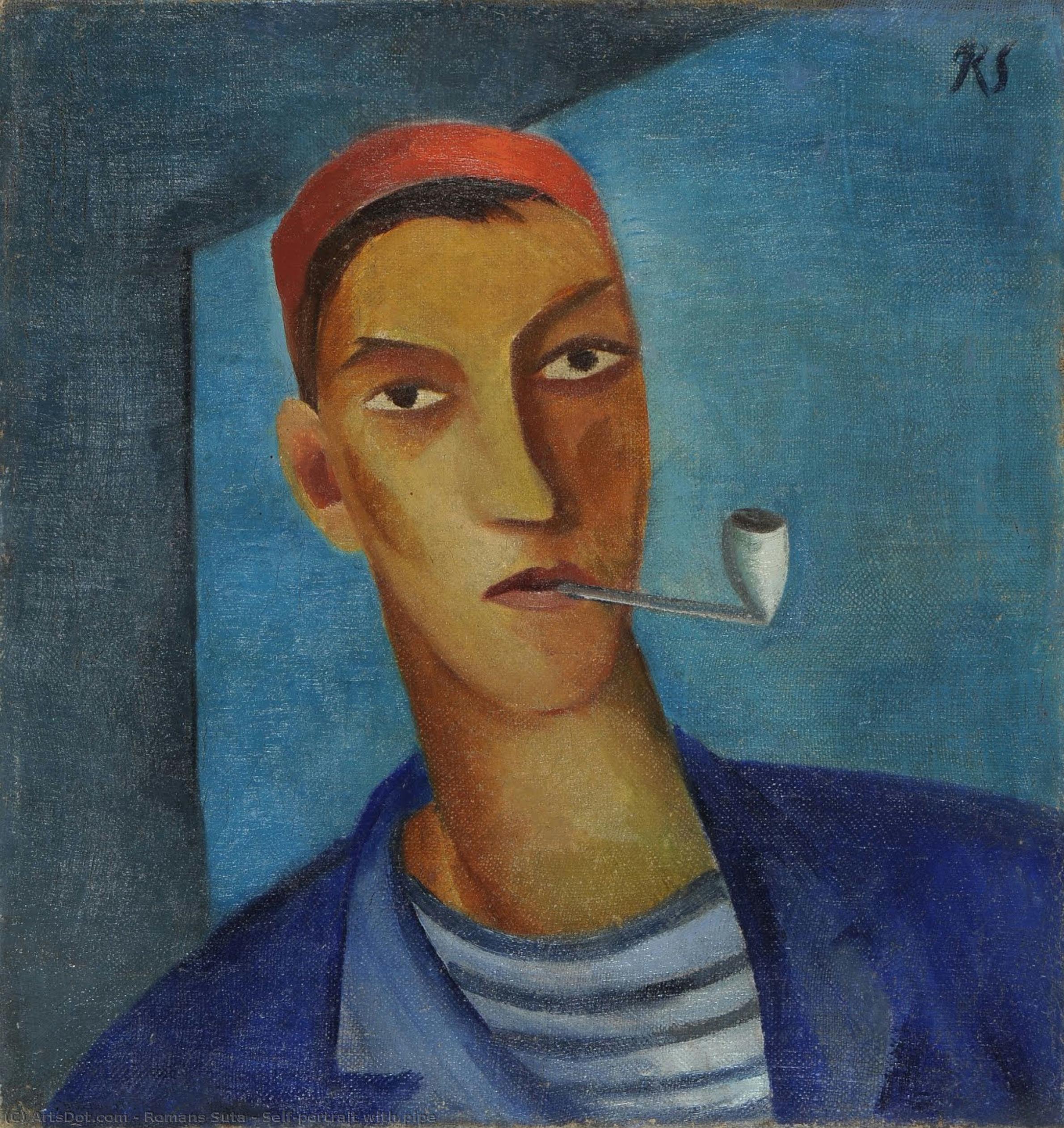 Self-portrait With Pipe — Romans Suta