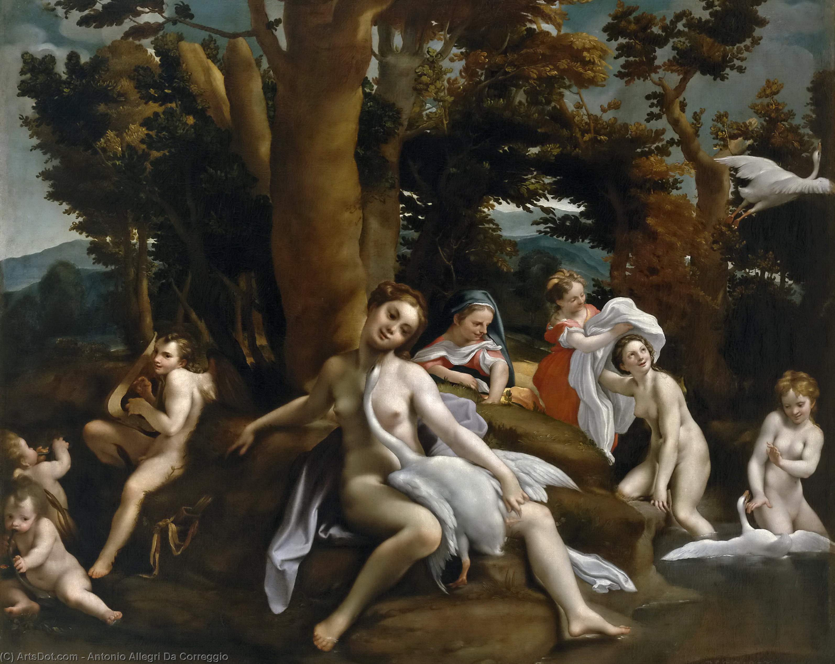 Leda With The Swan — Antonio Allegri Da Correggio