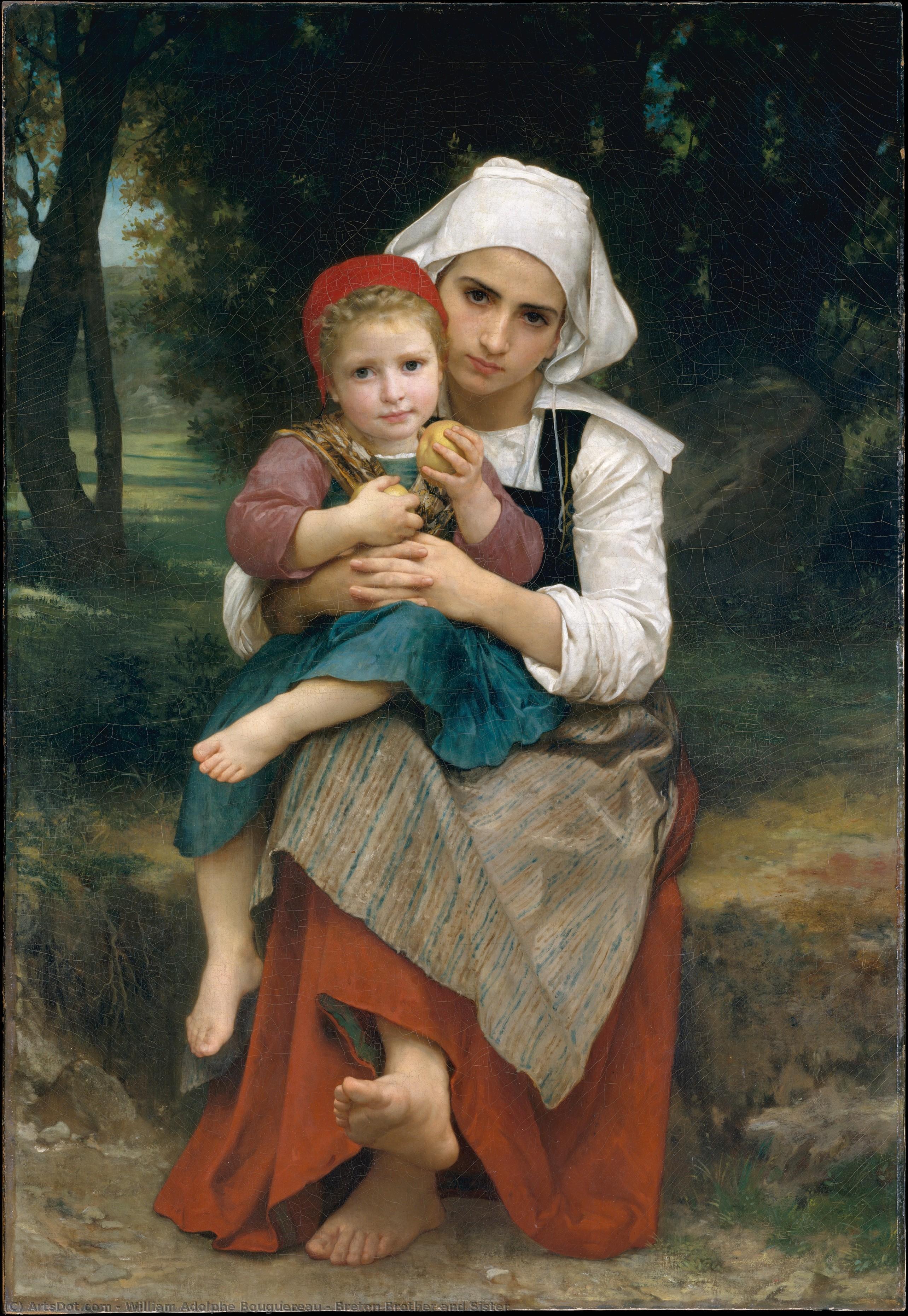 Frère Et Sœur Breton — William-adolphe Bouguereau