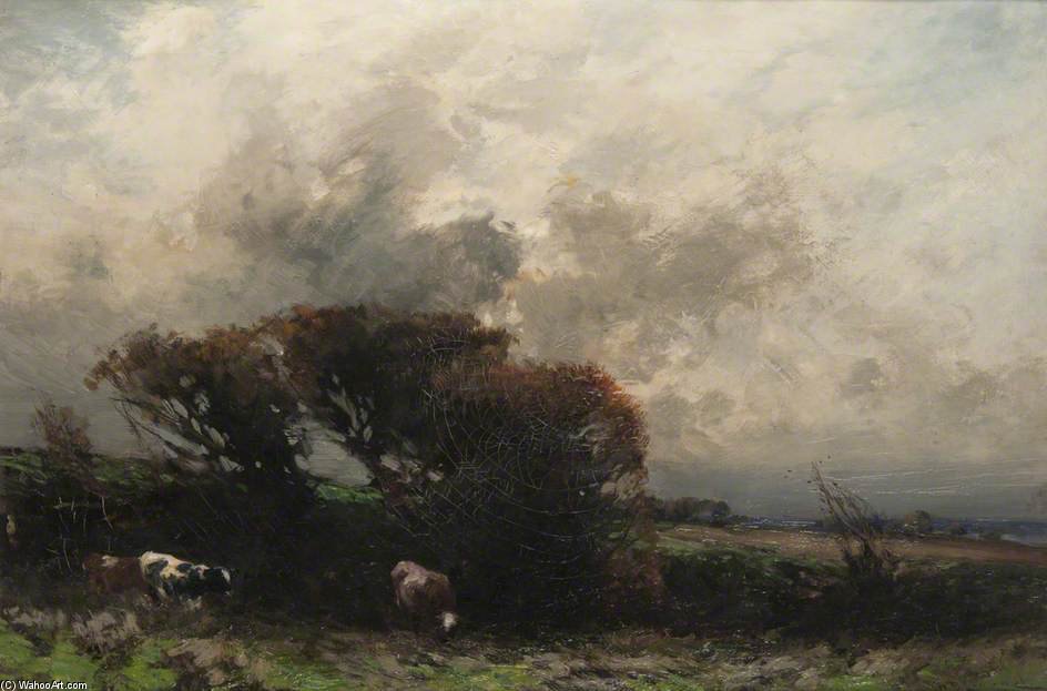Cattle In A Stormy Landscape — William Bradley Lamond