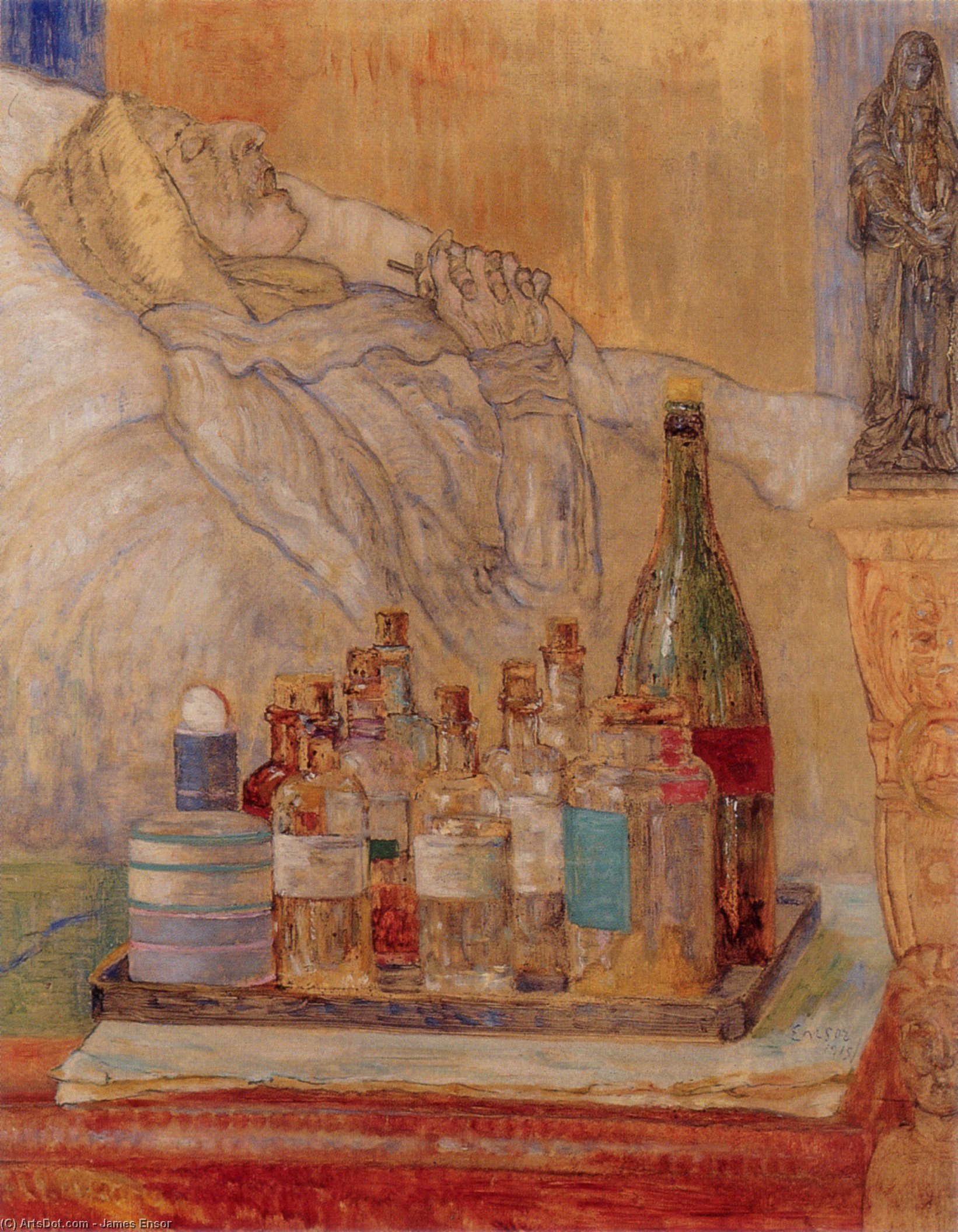 Die Mutter Im Sterben — James Ensor