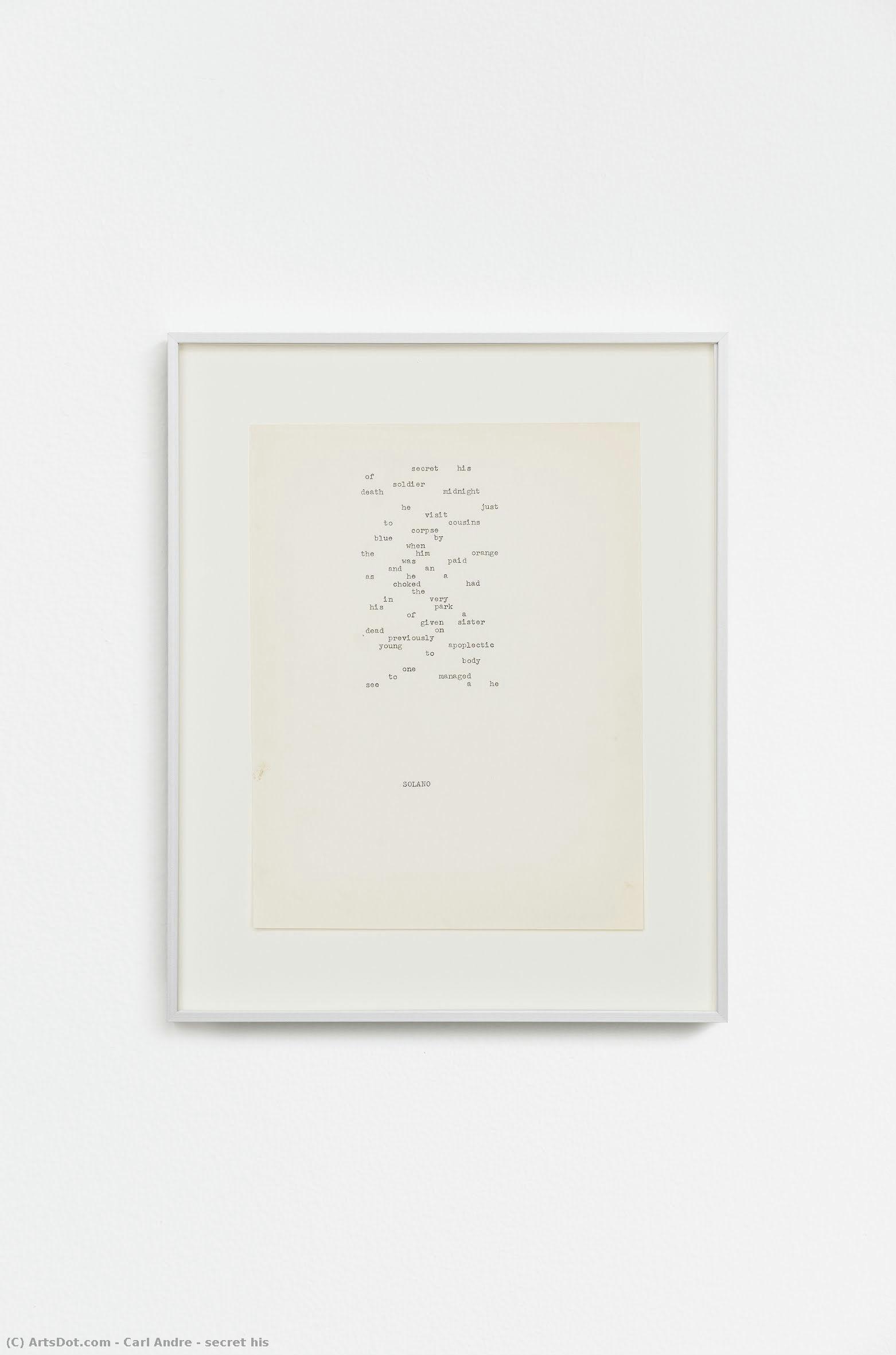 Secret His — Carl Andre