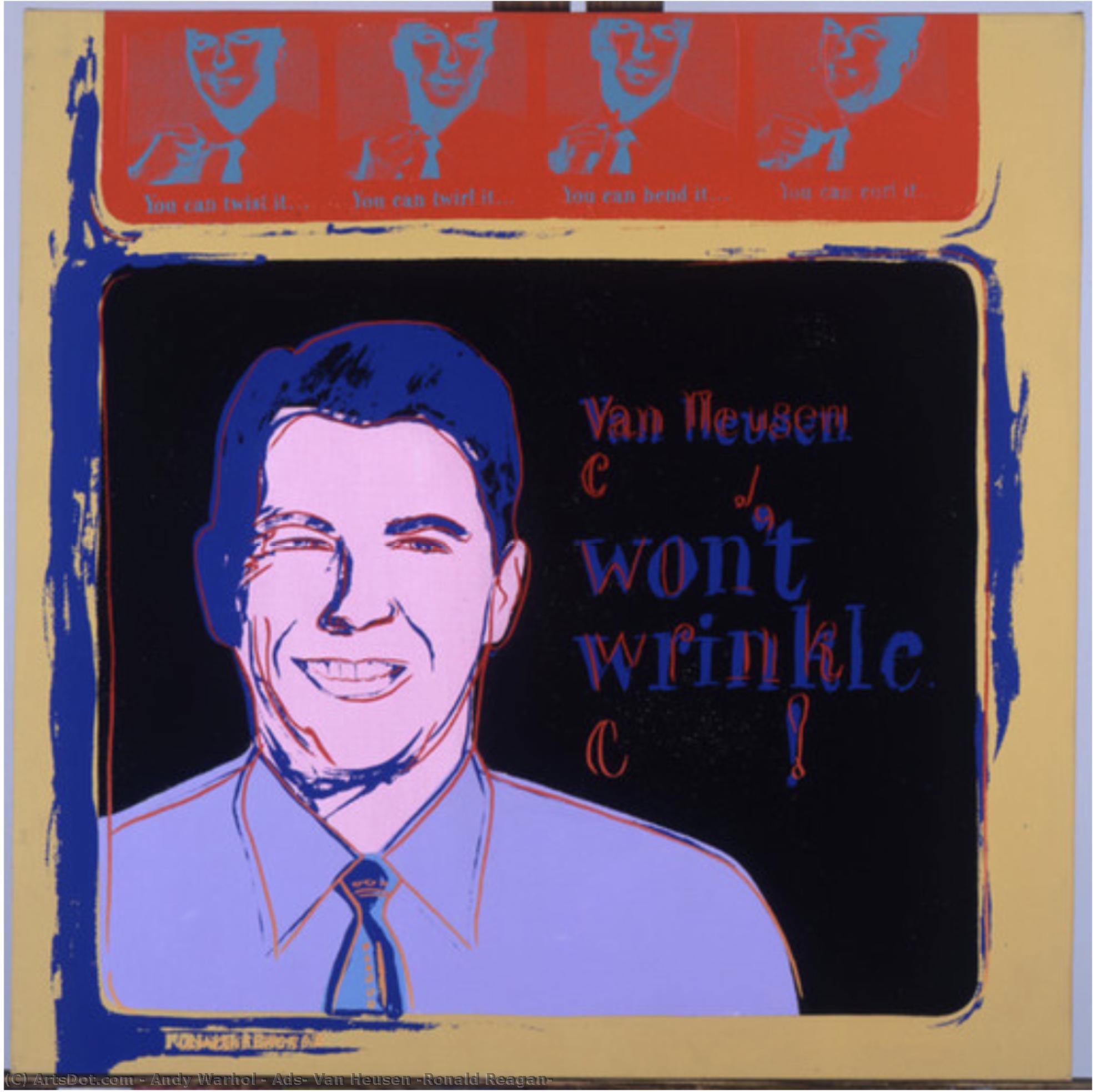 Ads : Van Heusen (ronald Reagan) — Andy Warhol