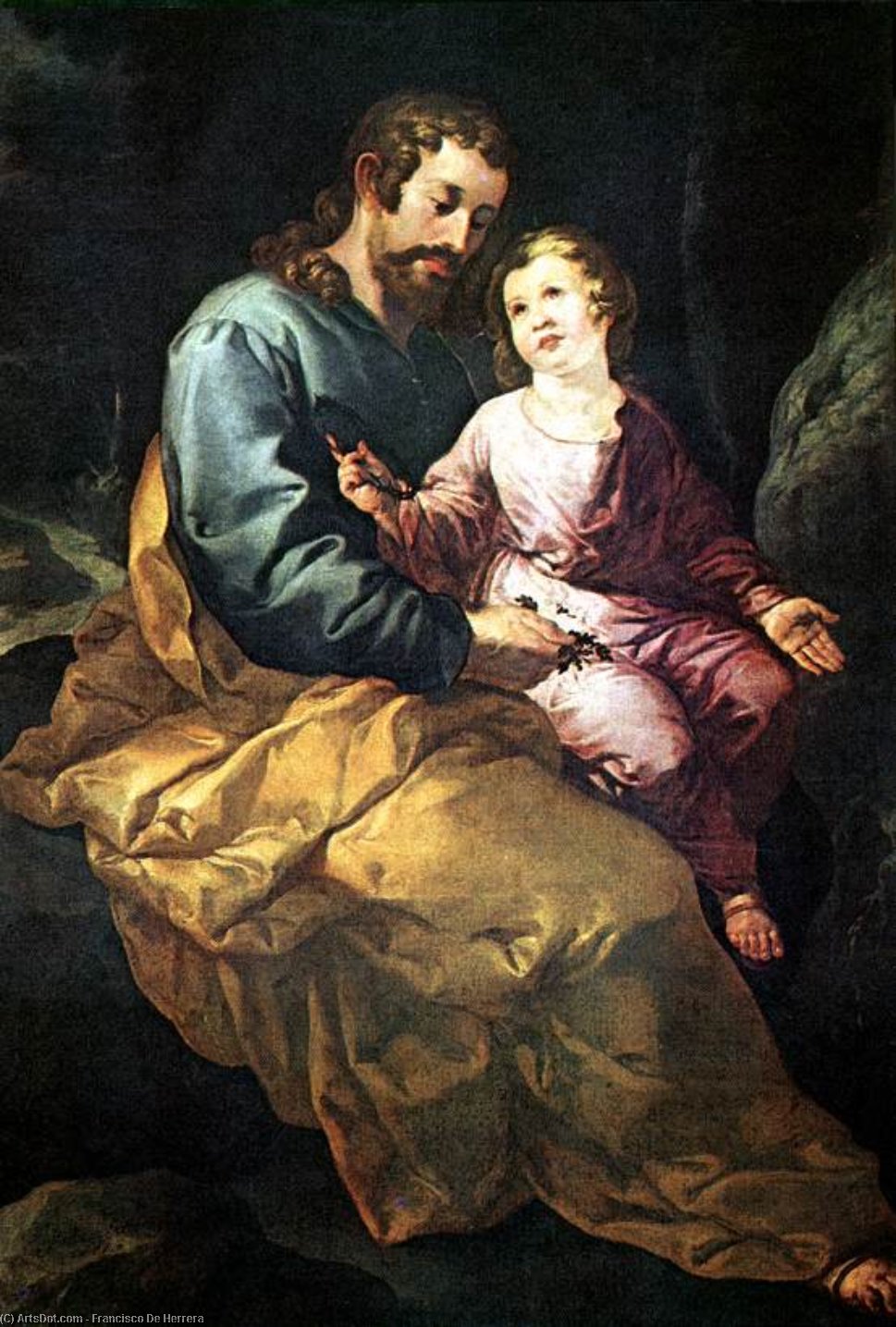 St Joseph And The Christ Child — Francisco De Herrera