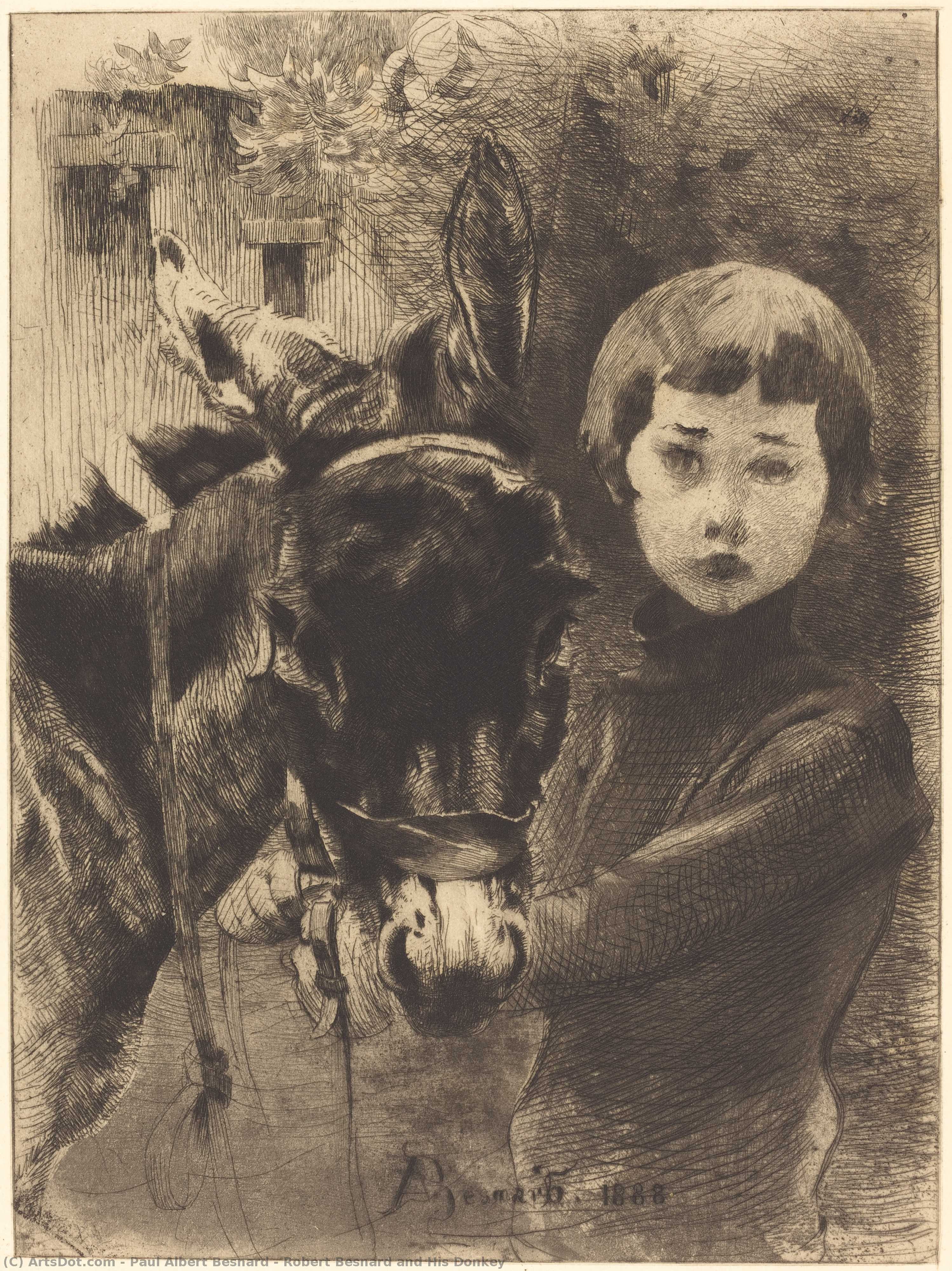 Robert Besnard And His Donkey — Paul Albert Besnard