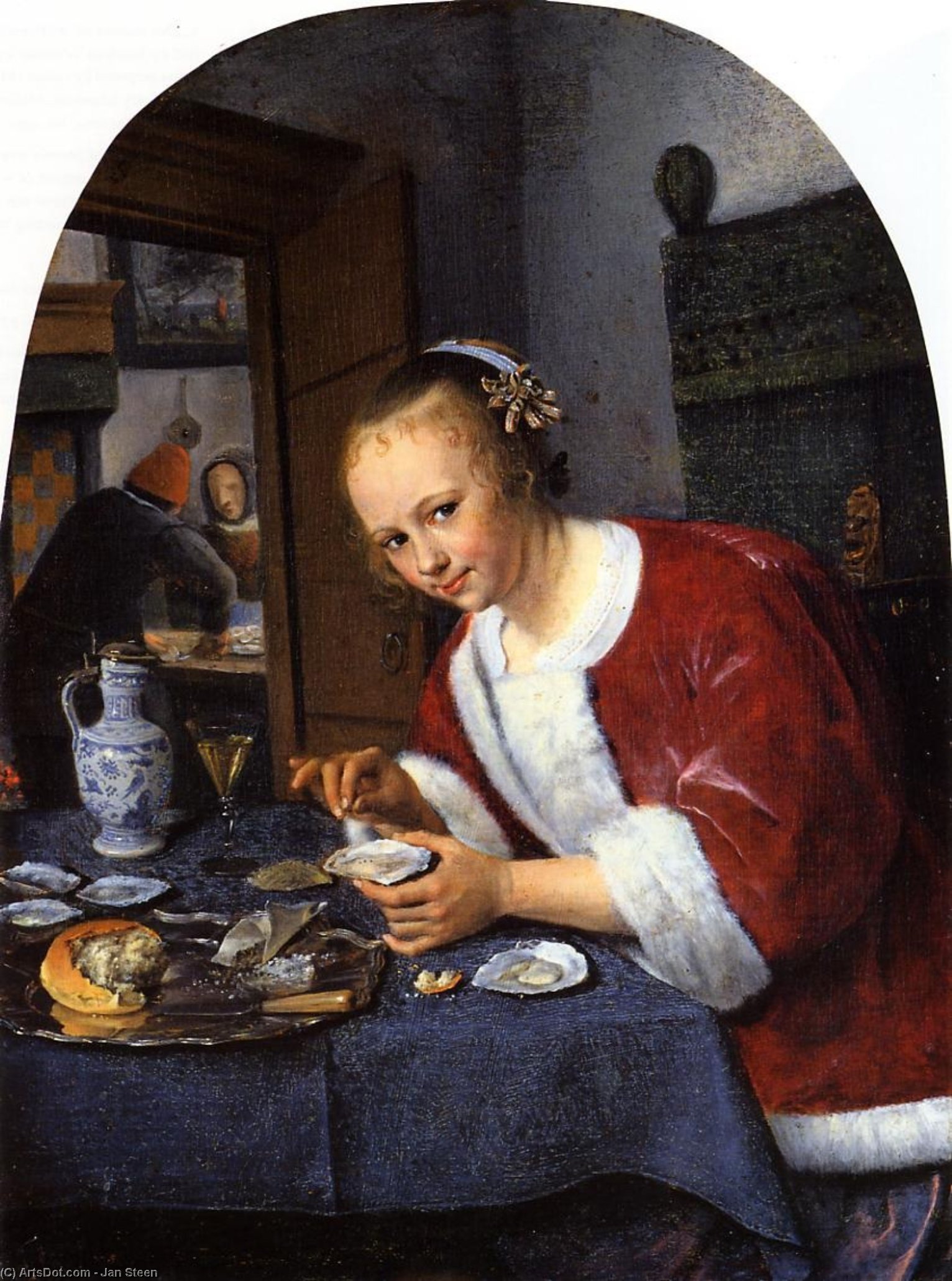 Dziewczyna Oferująca Ostrygi — Jan Steen