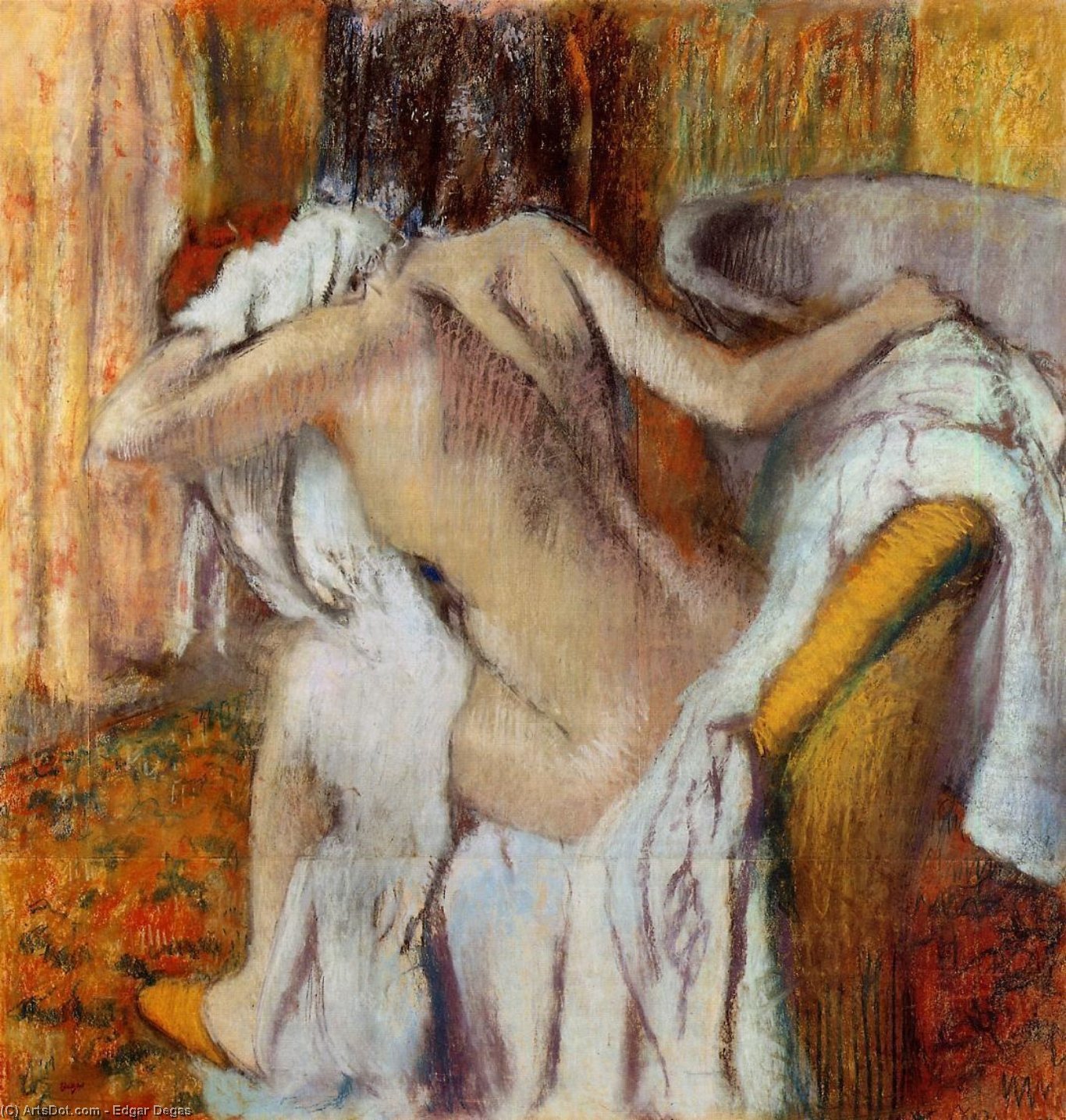 Mujer Secándose — Hilaire-germain-edgar Degas