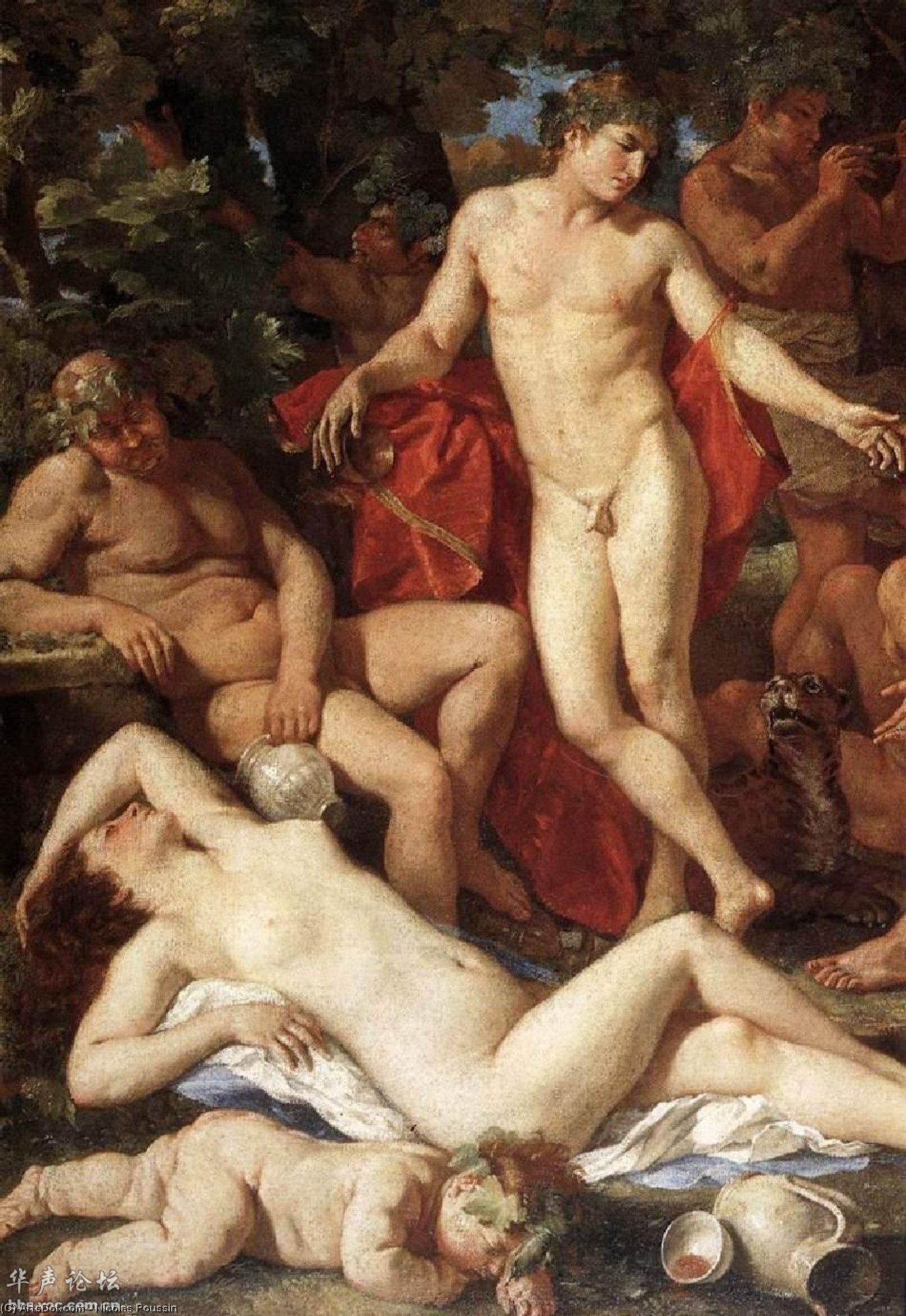 Midas Et Bacchus (détail) — Nicolas Poussin