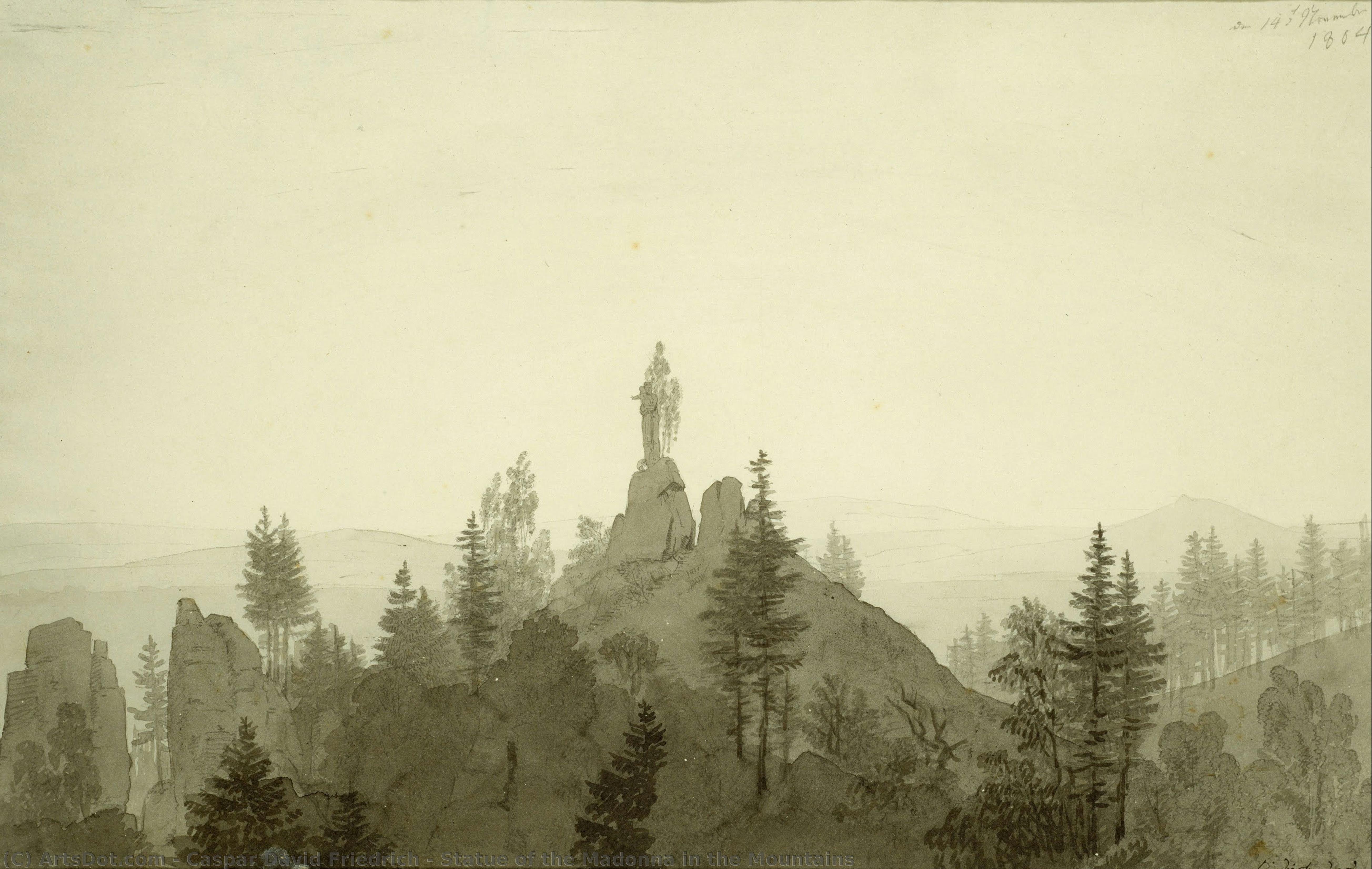 Statue Of The Madonna In The Mountains — Caspar David Friedrich