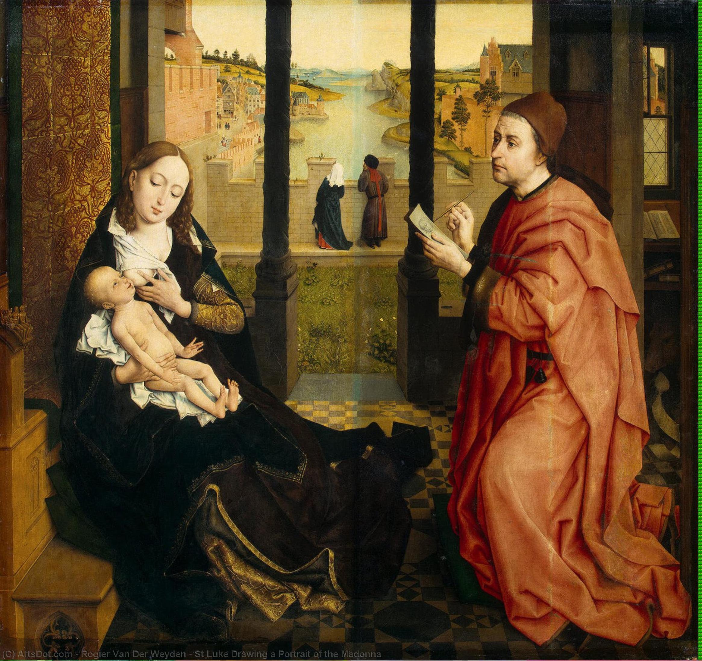 St Luke Drawing La Madone — Rogier Van Der Weyden