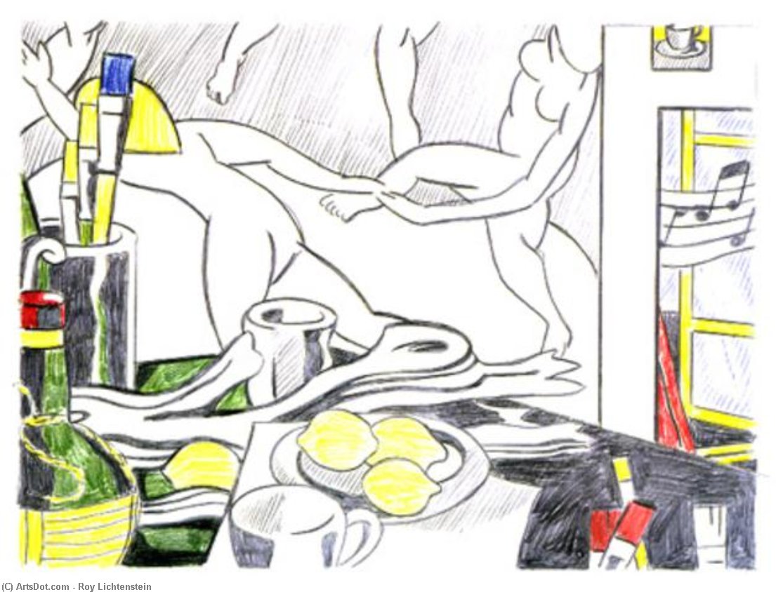 Artist’s Studio - The Dance (sketch) — Roy Lichtenstein