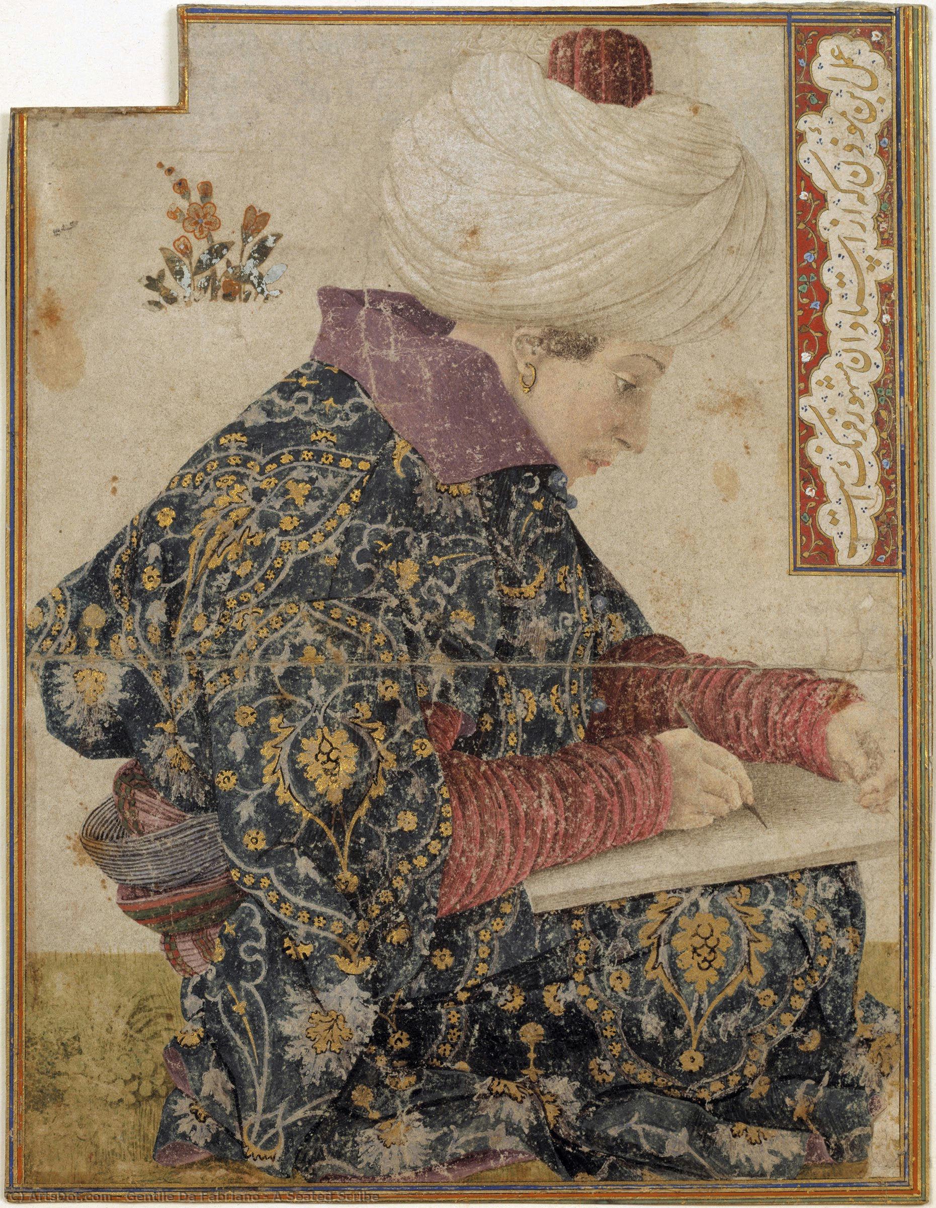 Uno Scriba Seduto — Gentile Da Fabriano