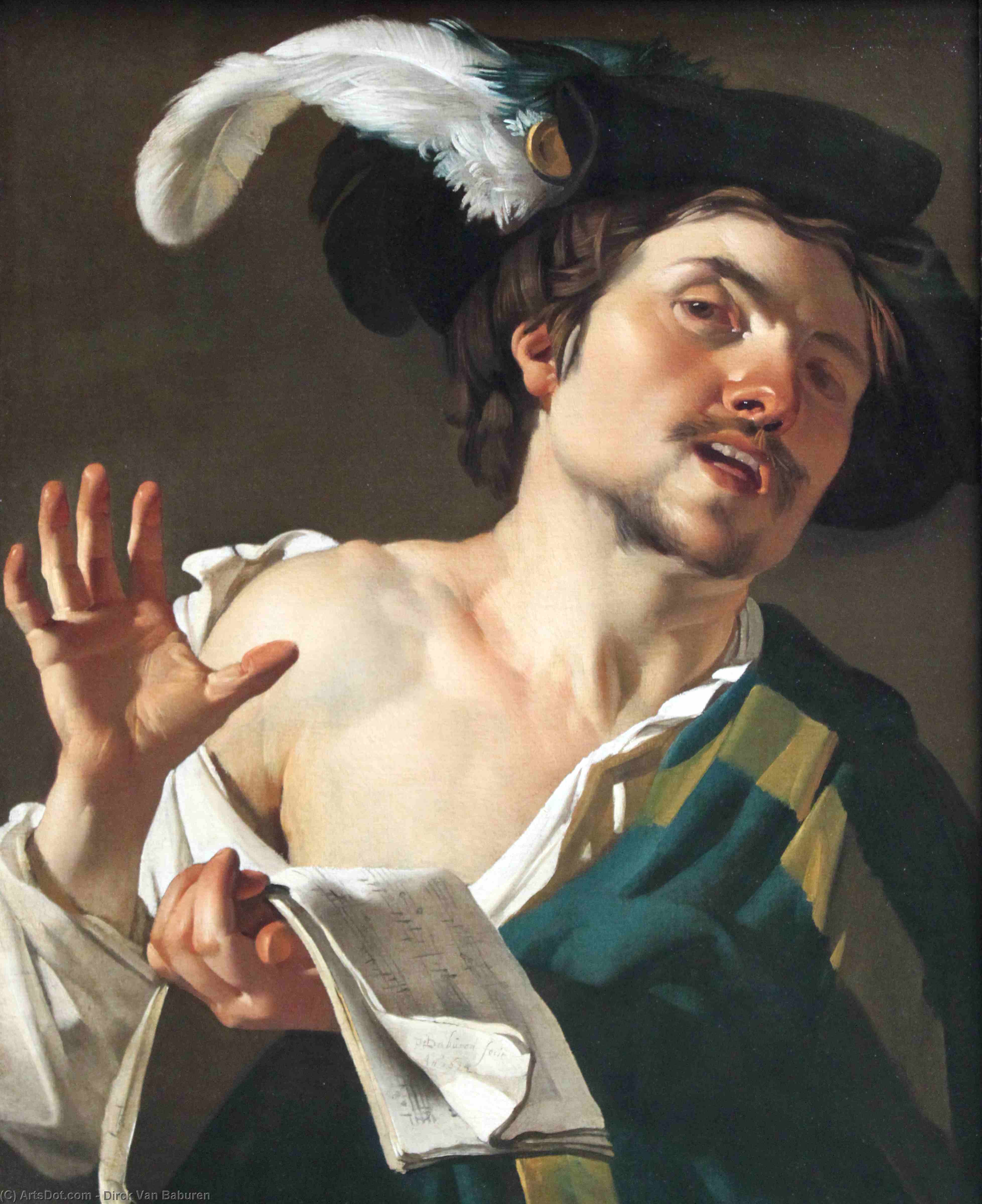 Young Man Singing — Dirk Van Baburen