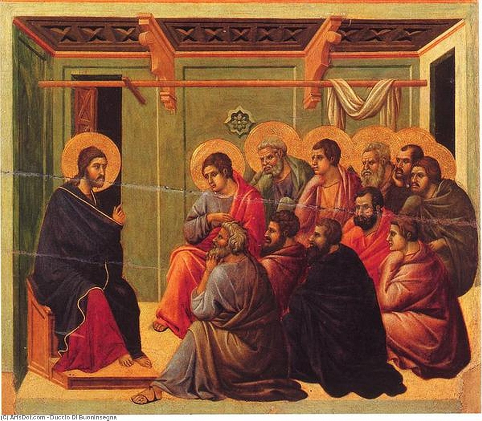 Cristo Lascia Gli Apostoli — Duccio Di Buoninsegna